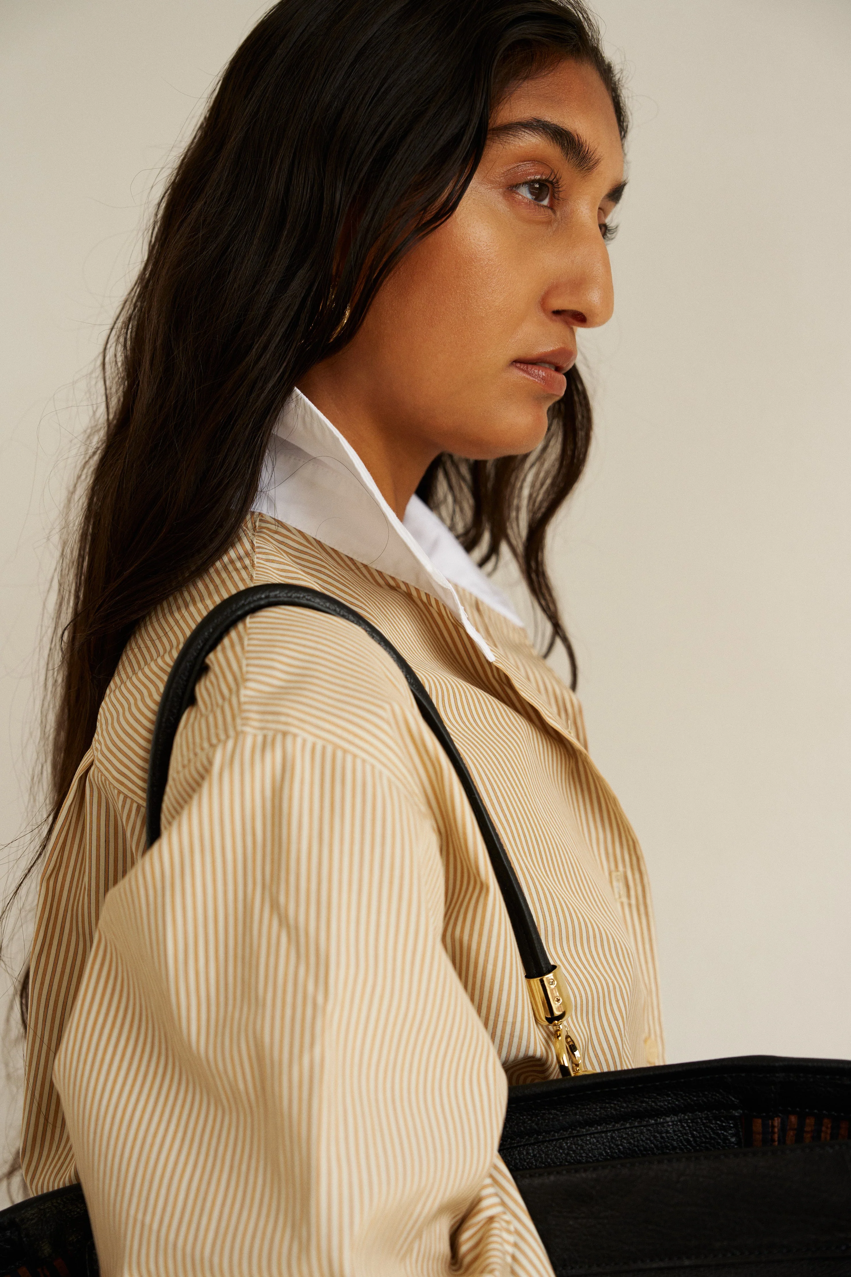 Jamie Haller - The Tipped Weekend Shirt in Honey Stripe - Image 9