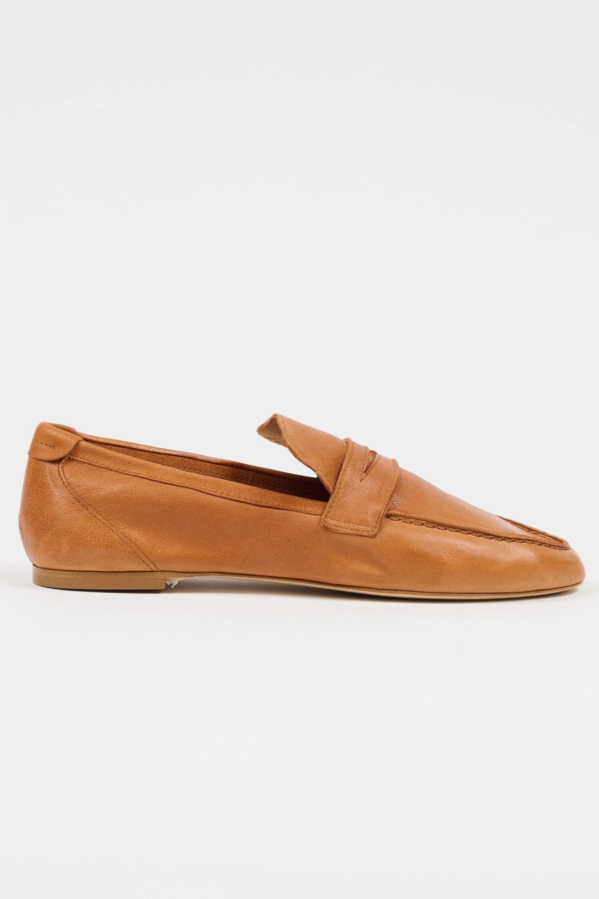 Jamie Haller - The Unlined Penny Loafer in Cuoio