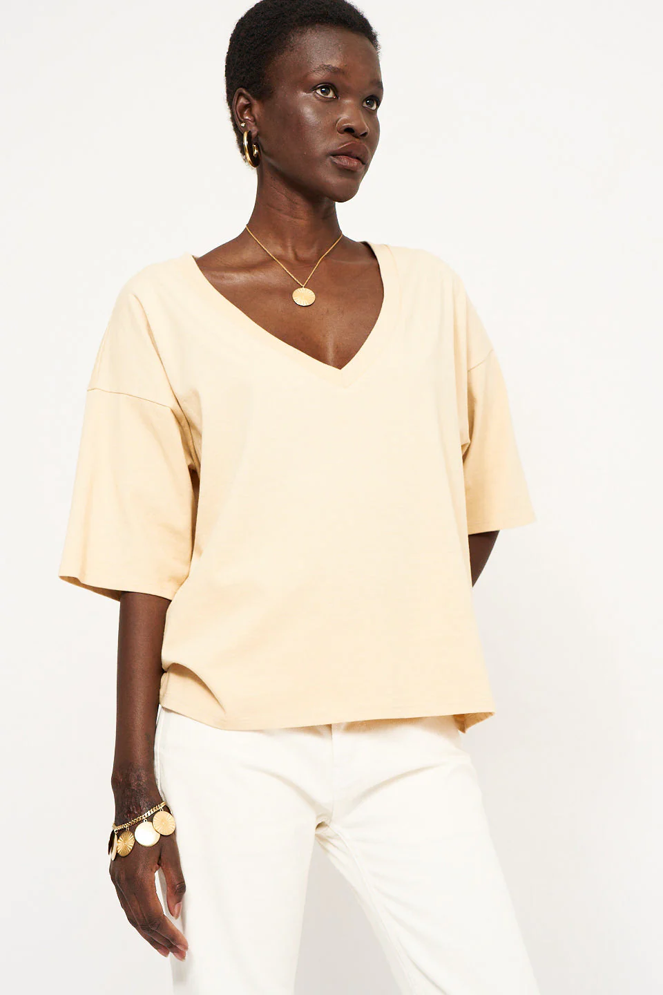 Jamie Haller - The V Tee in Butter
