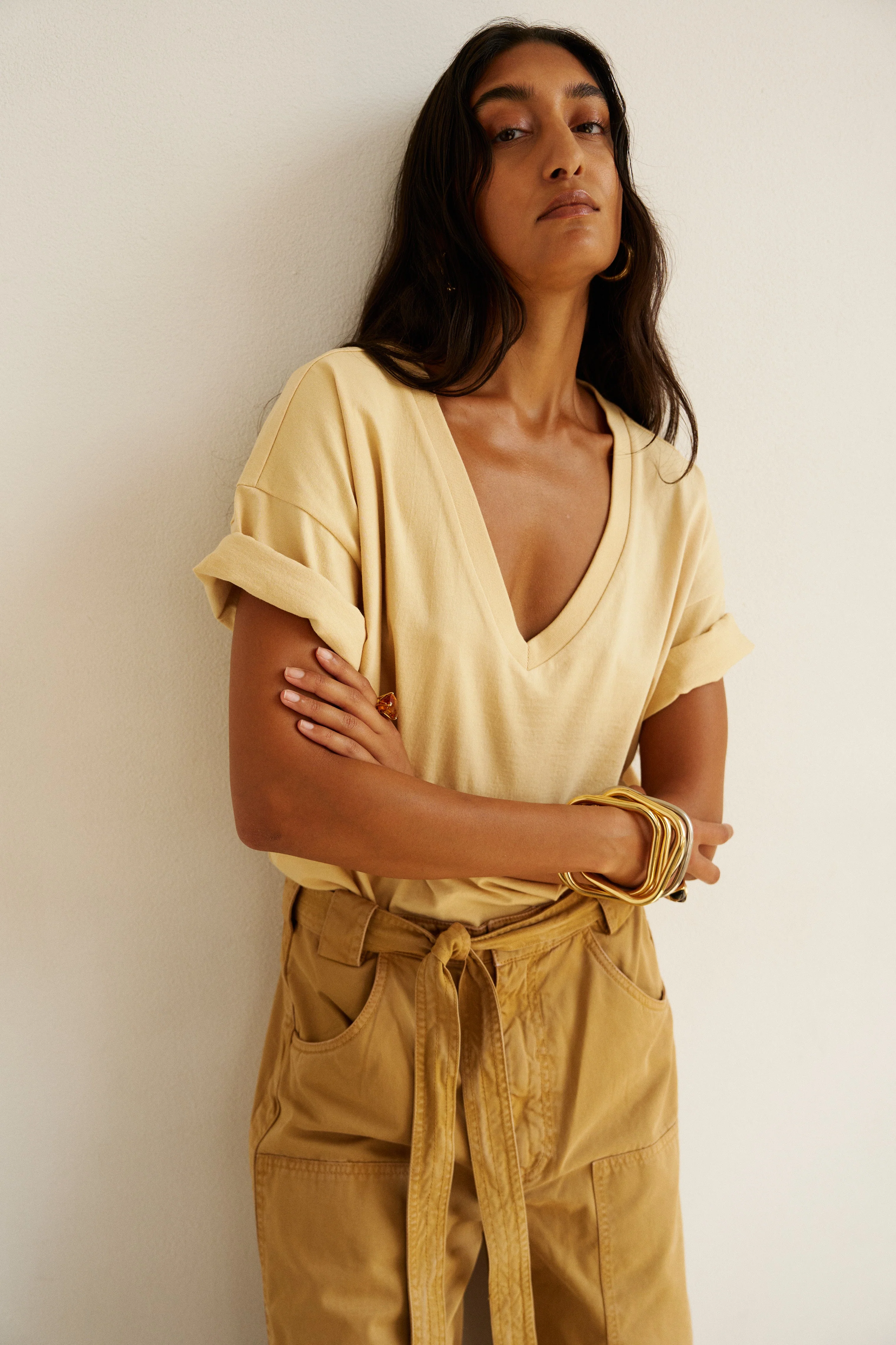 Jamie Haller - The V Tee in Butter - Image 3