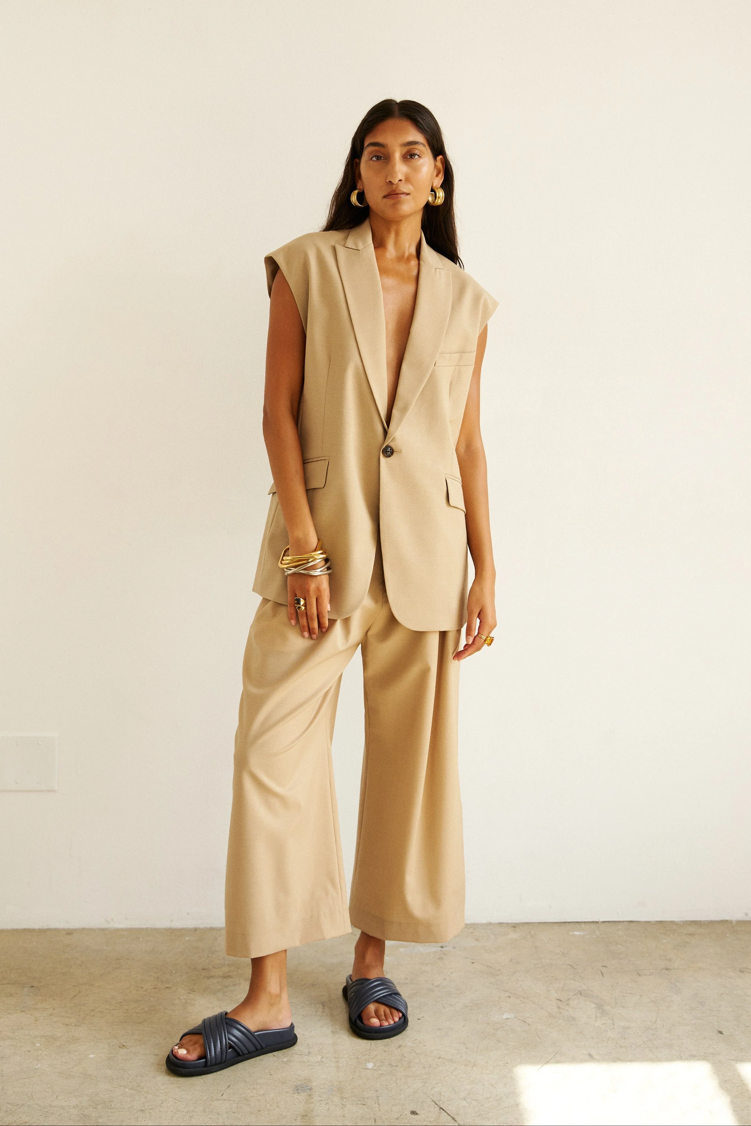 Jamie Haller - The Vested Blazer in Tan - Image 3