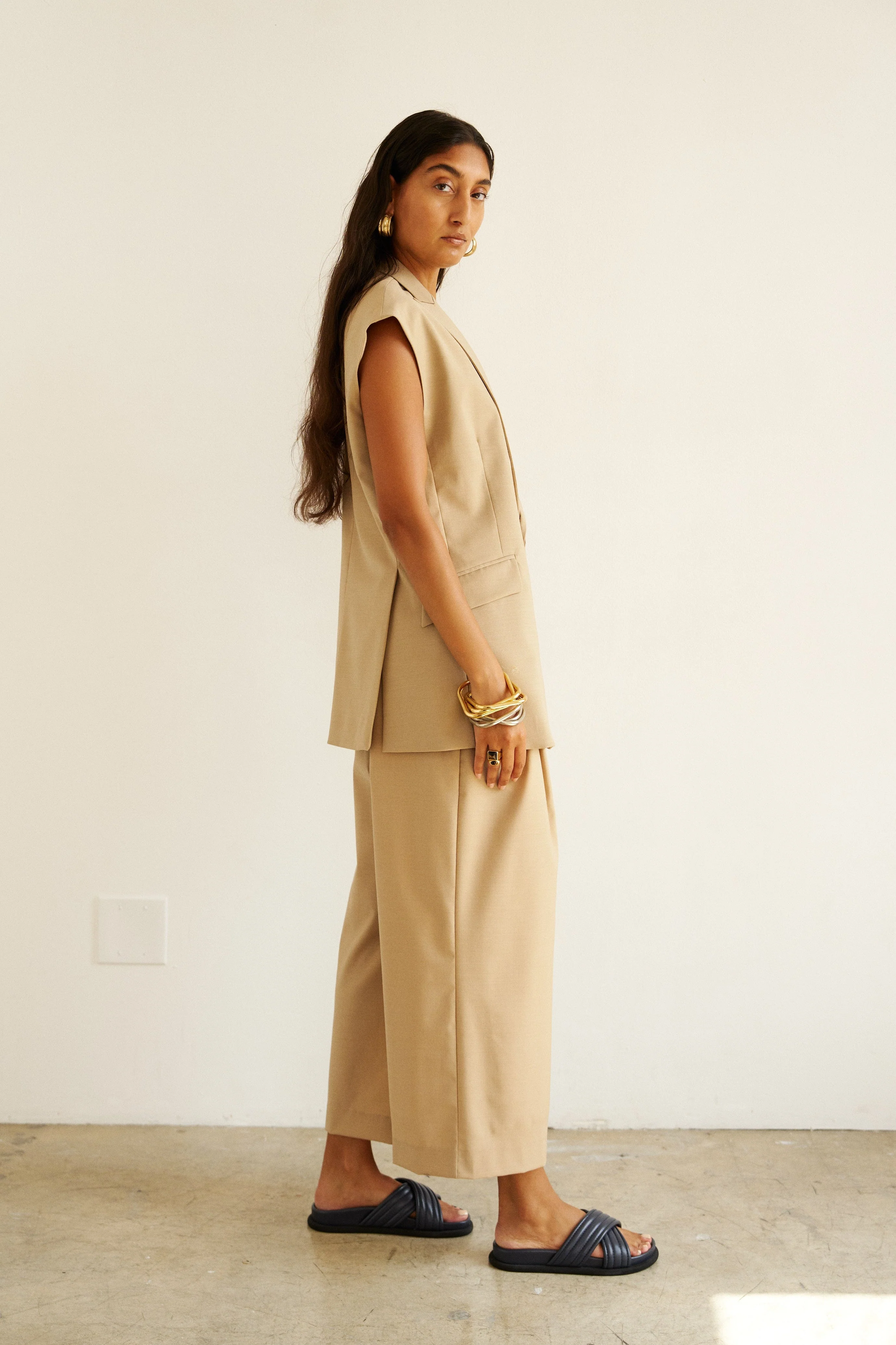 Jamie Haller - The Vested Blazer in Tan - Image 4