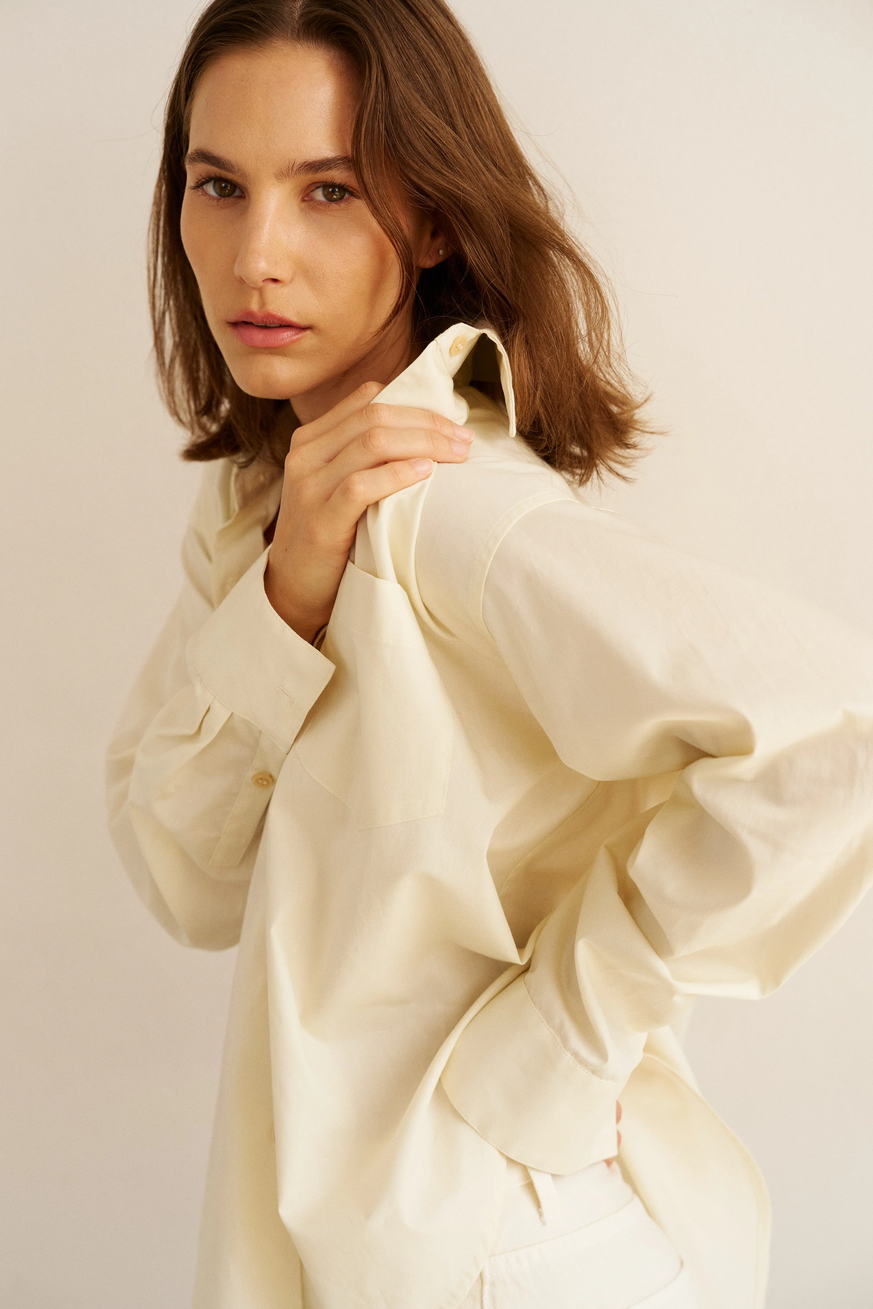 Jamie Haller - The Weekend Shirt in Ecru - Image 3