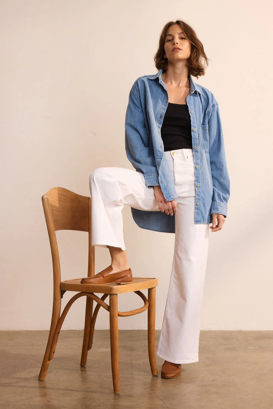 Jamie Haller - The Wide A Leg in Soft White - Image 14