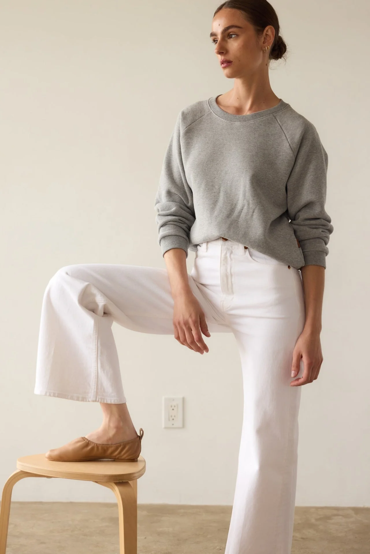 Jamie Haller - The Wide A Leg in Soft White - Image 5