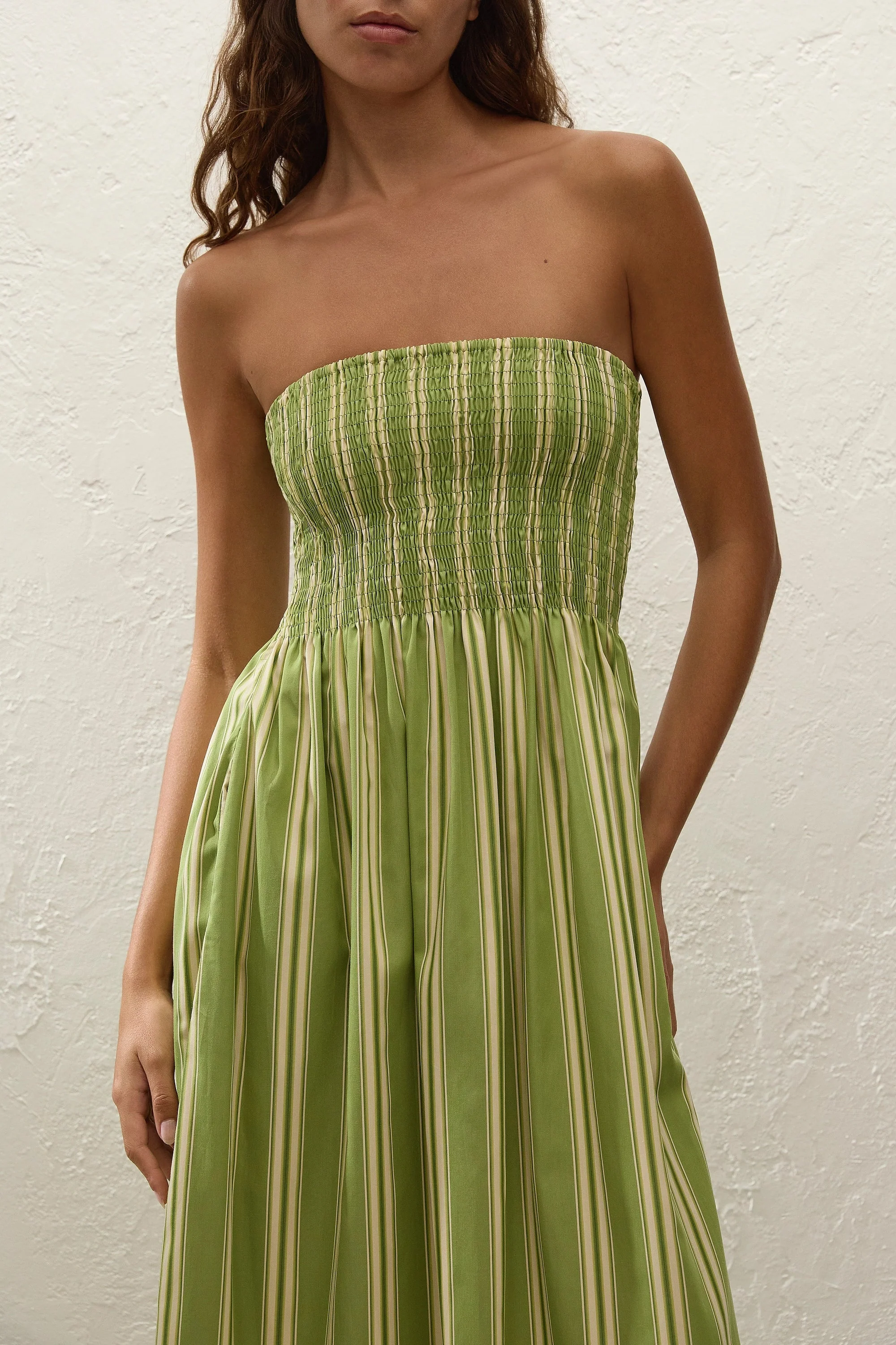 Faithfull - Jamie Midi Dress Ombre Stripe Juniper - Image 2