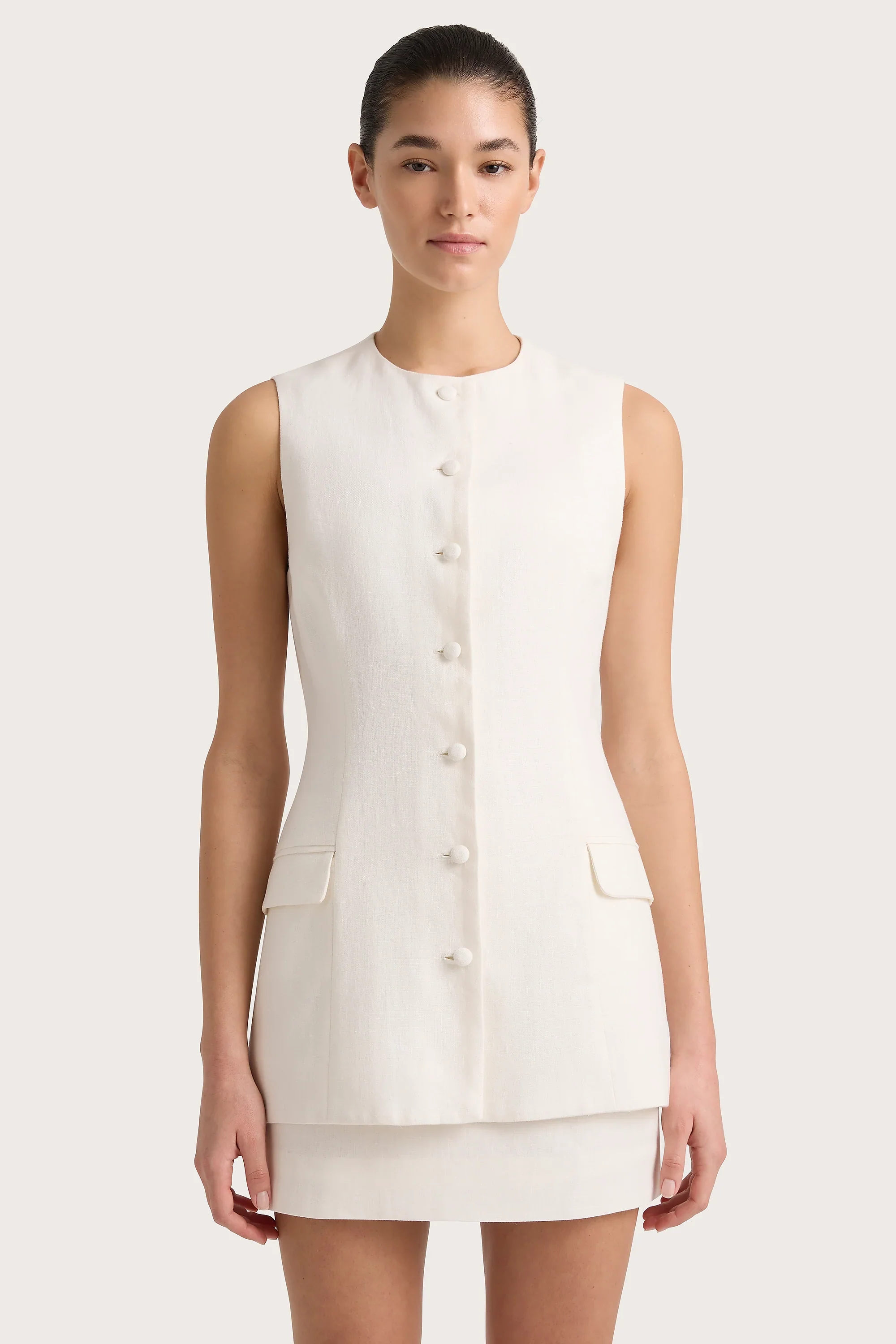 Faithfull - Jane Mini Skirt White - Final Sale - Image 3