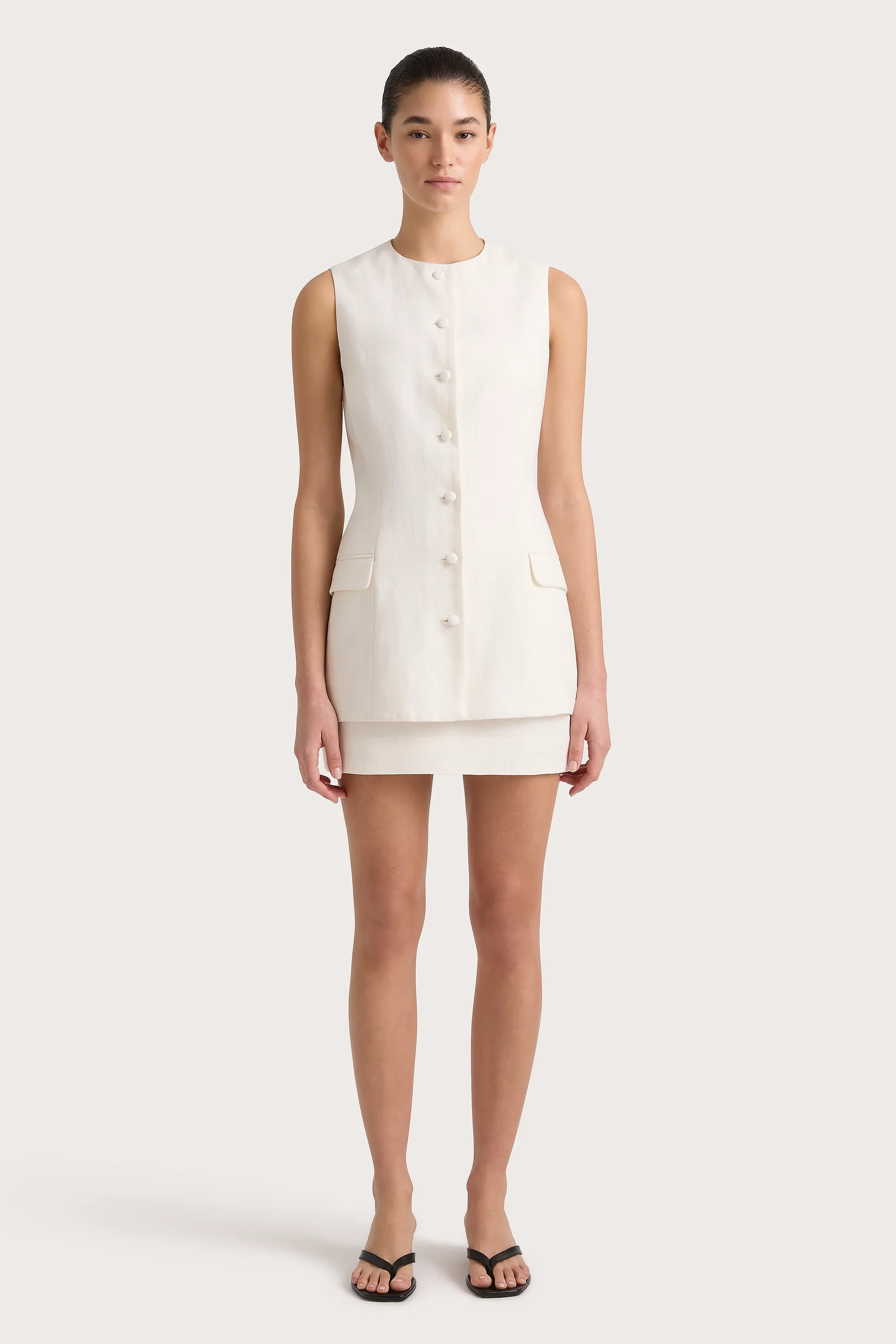 Faithfull - Jane Vest White - Final Sale