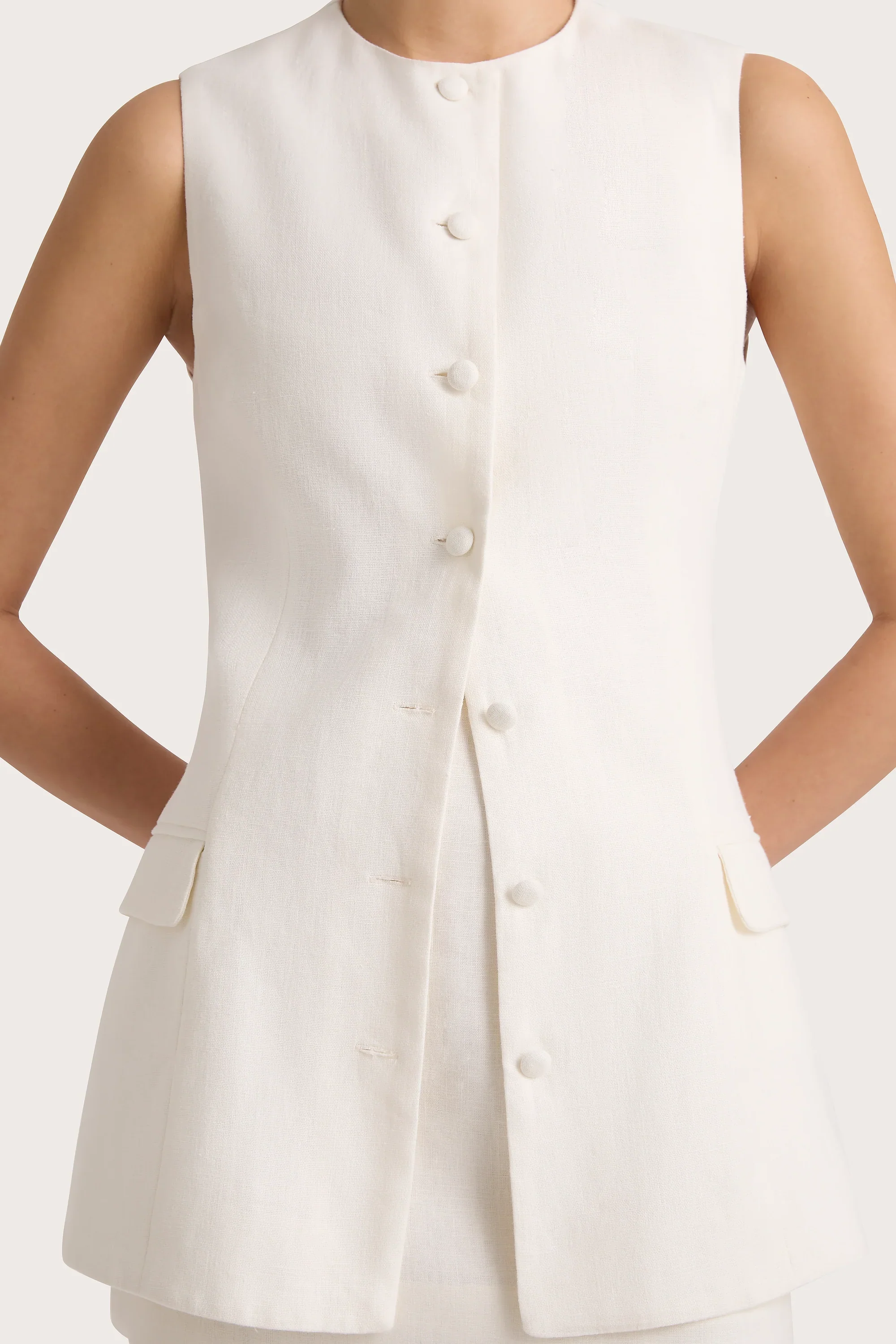 Faithfull - Jane Vest White - Final Sale - Image 2