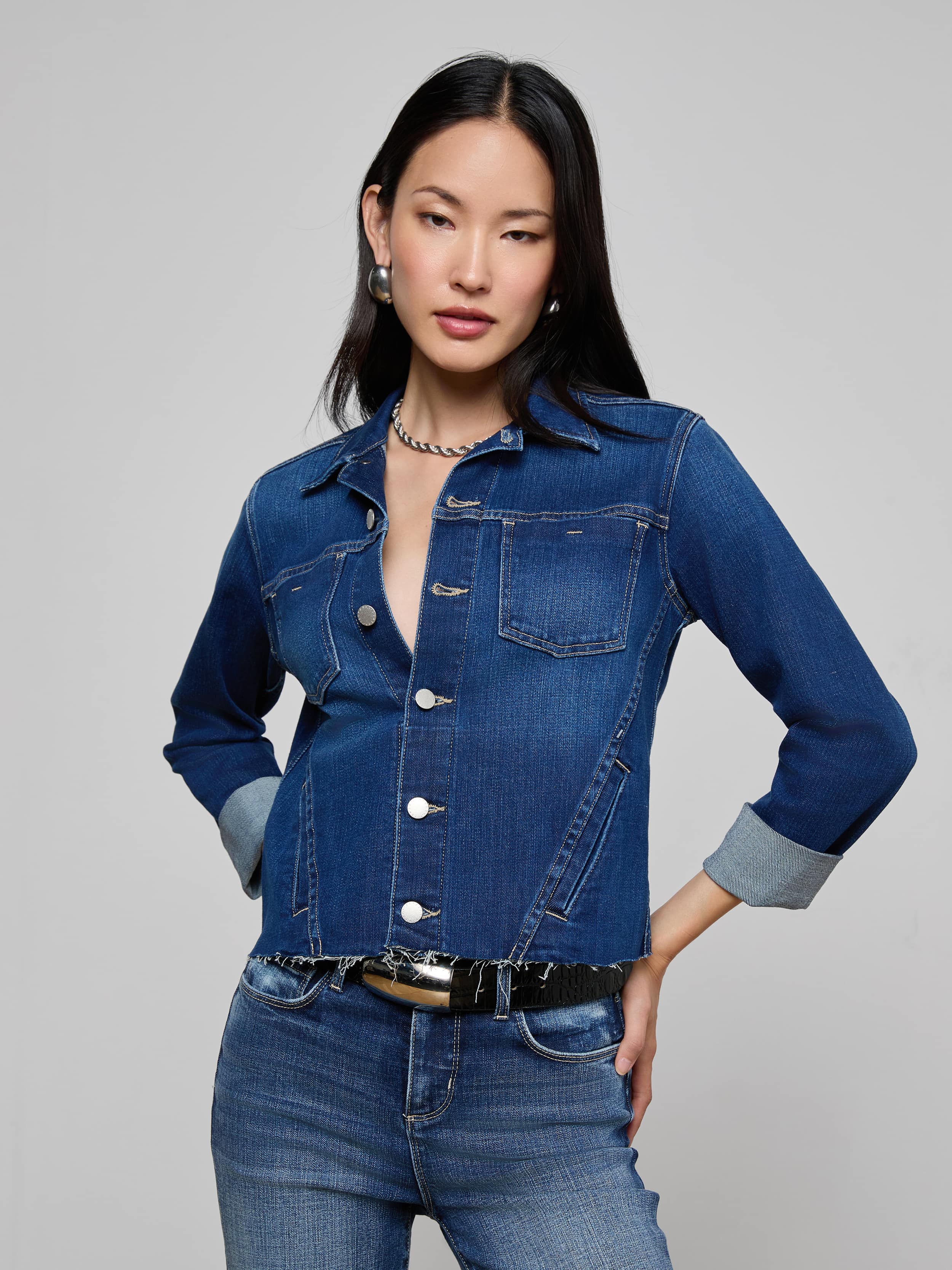 L'AGENCE - Janelle Jean Jacket - Image 7