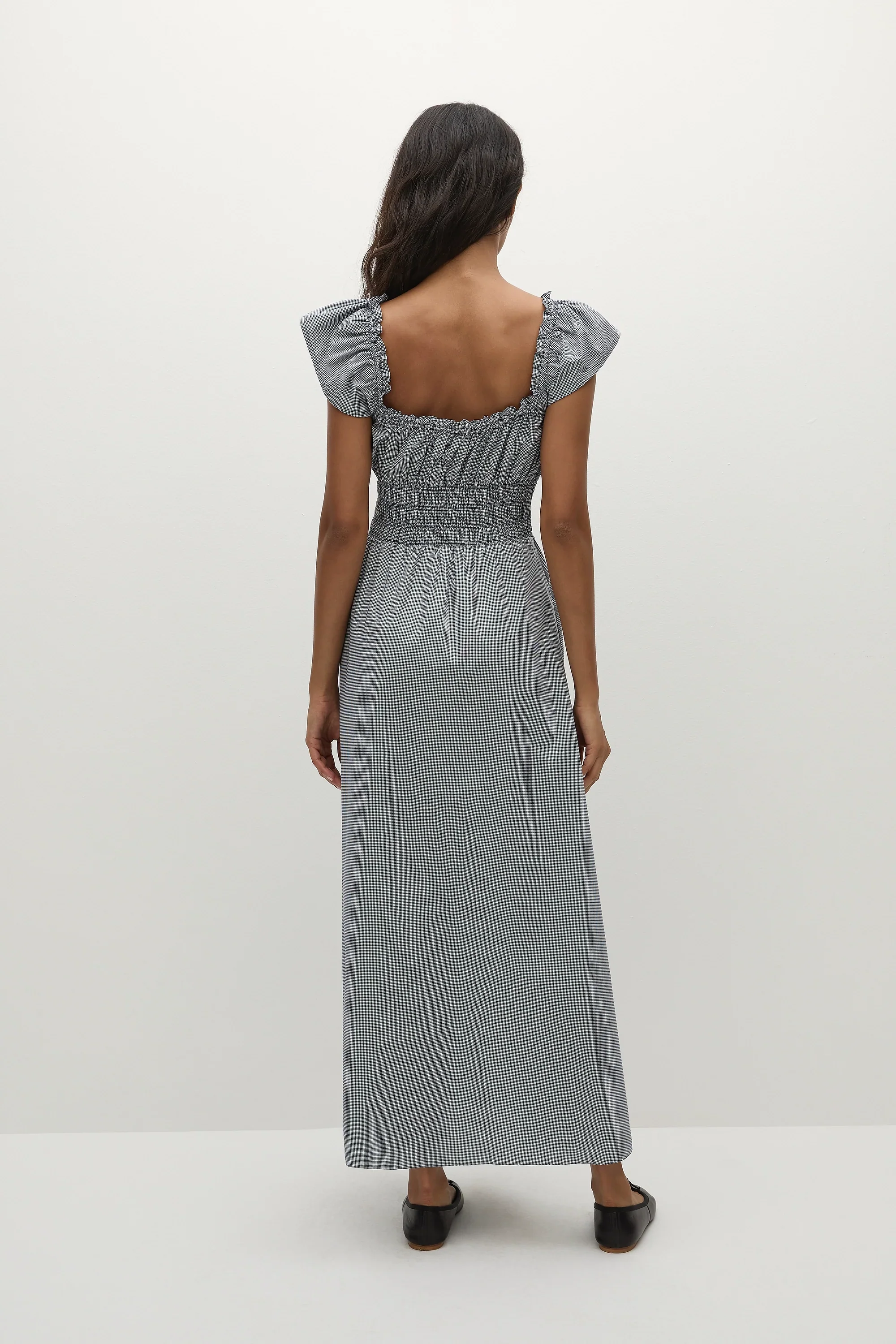 Faithfull - Janne Midi Dress Hanne Gingham Vintage Navy - Final Sale - Image 4