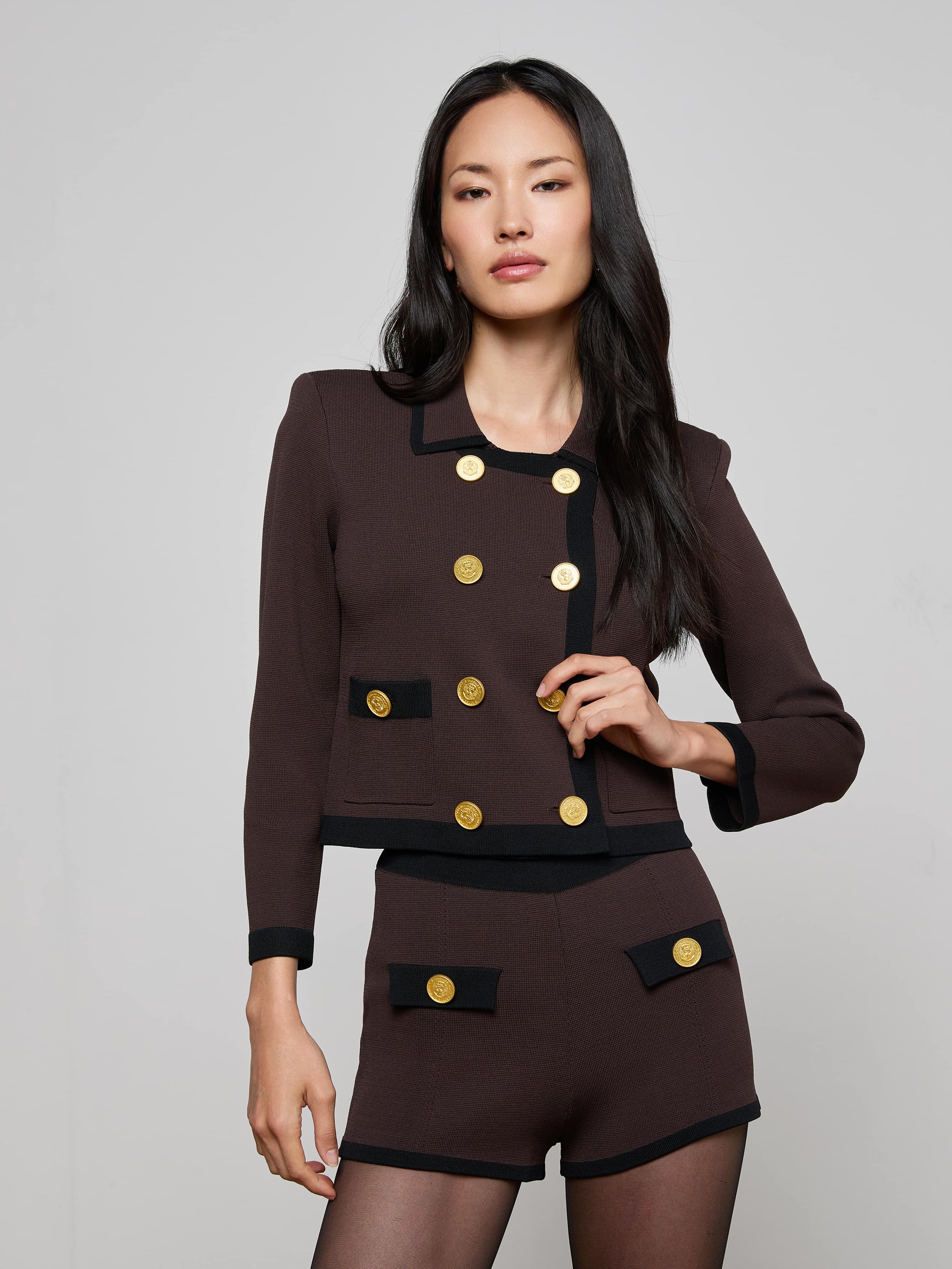L'AGENCE - Janu Cropped Knit Jacket - Image 8