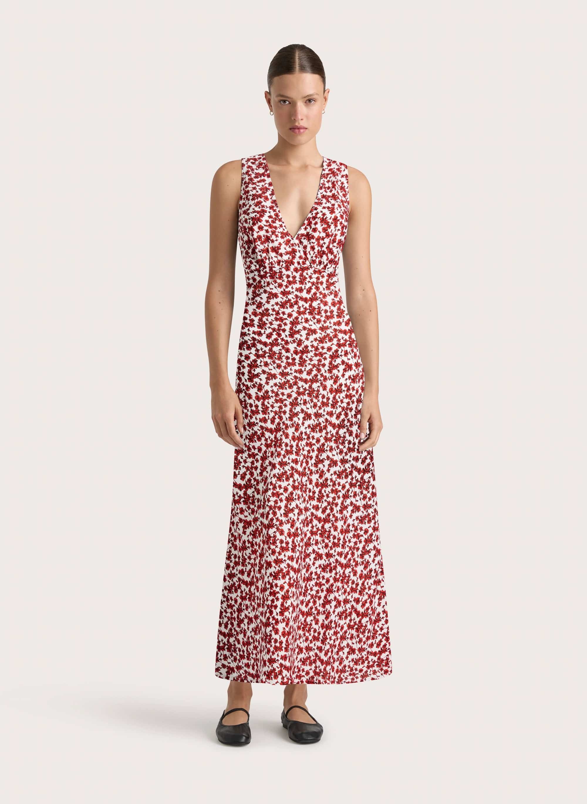Faithfull - Jardin Midi Dress Leilani Red - Final Sale