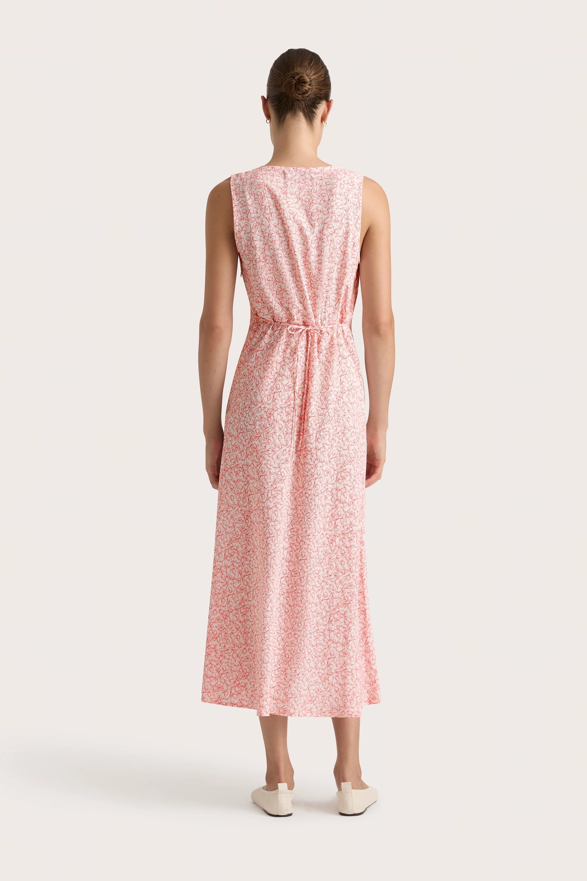 Faithfull - Jardin Midi Dress Calla Vermillion - Final Sale - Image 4