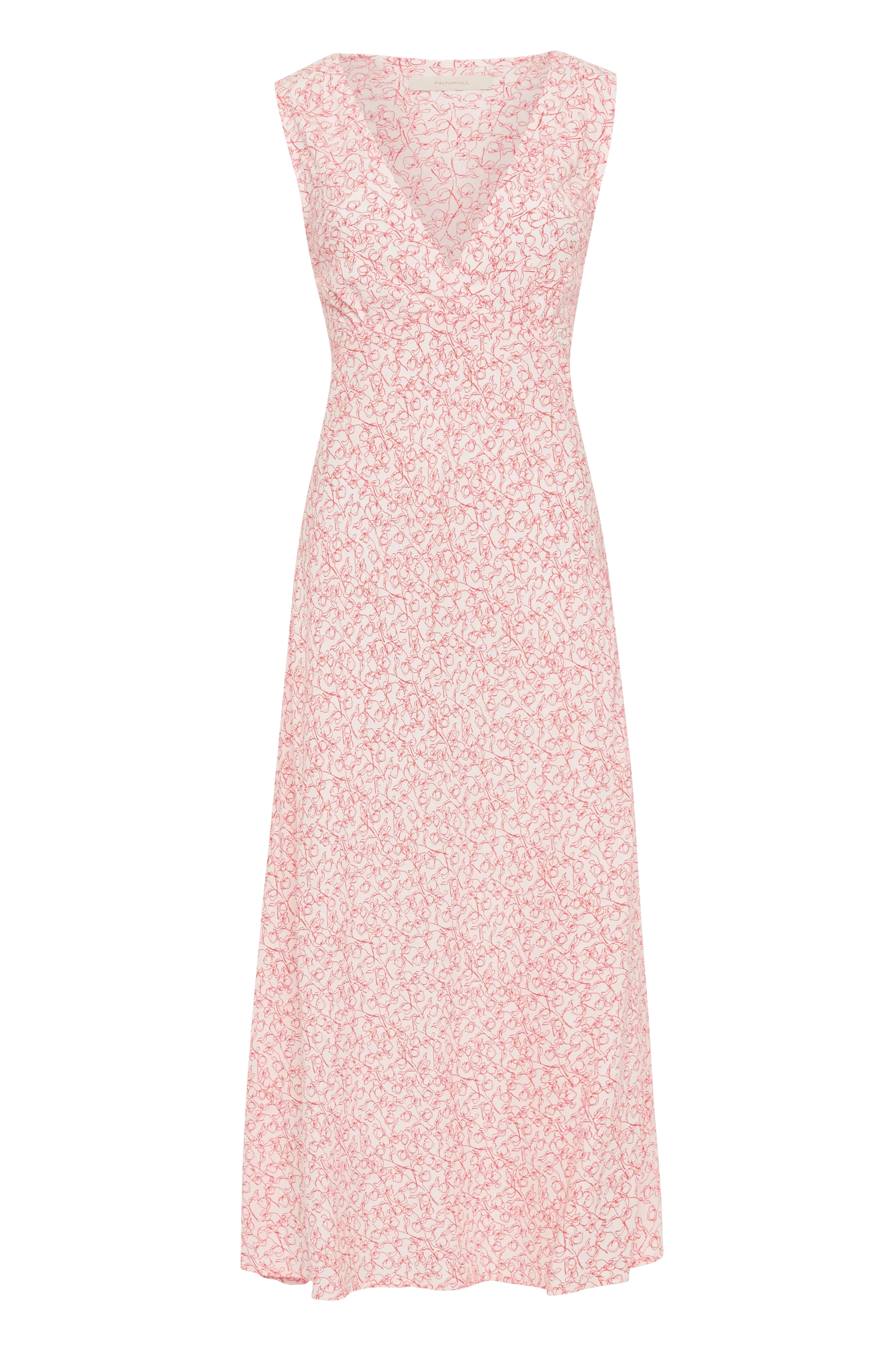 Faithfull - Jardin Midi Dress Calla Vermillion - Final Sale - Image 6
