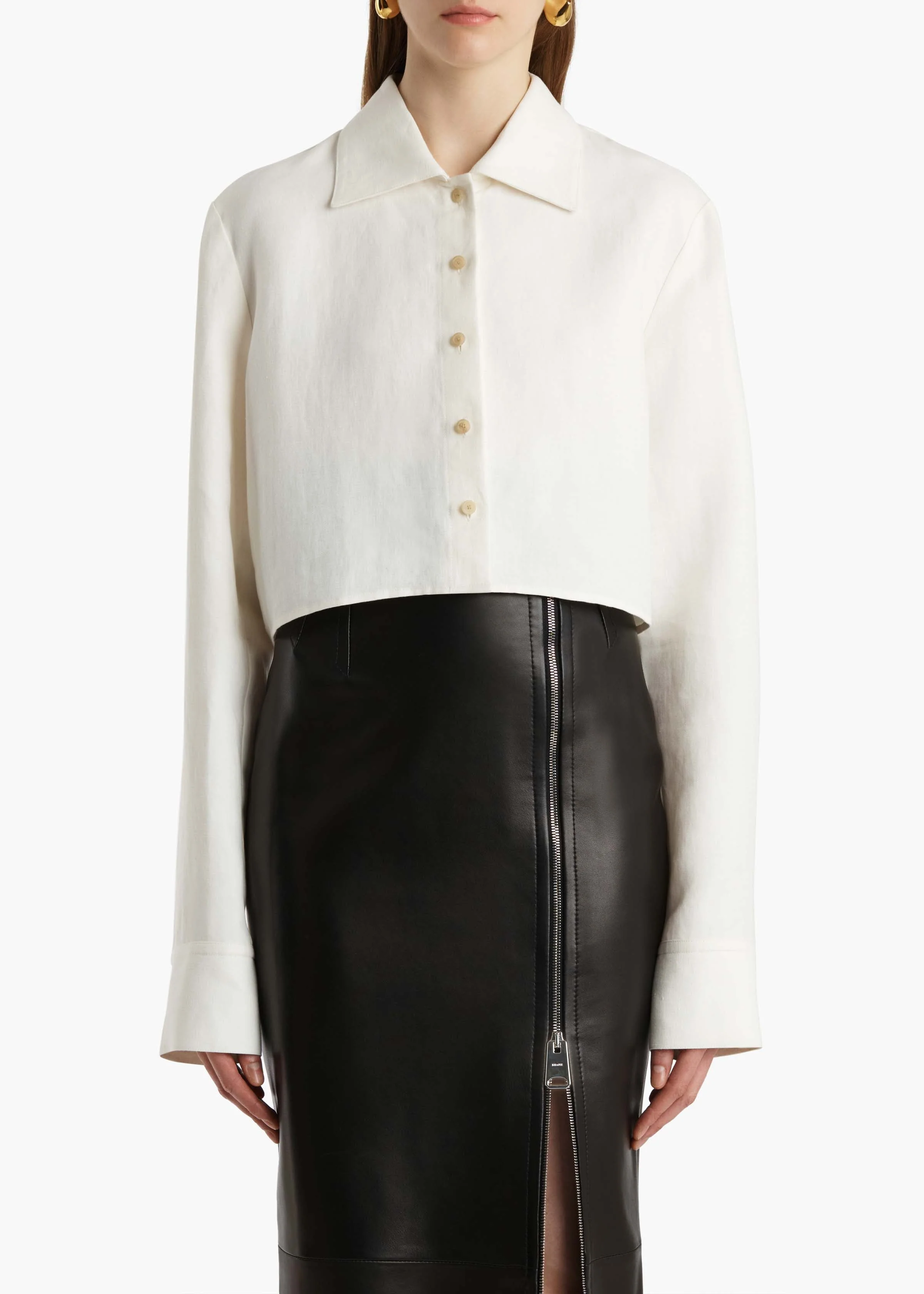 Khaite - Jasen Top in Cream Linen - Image 3