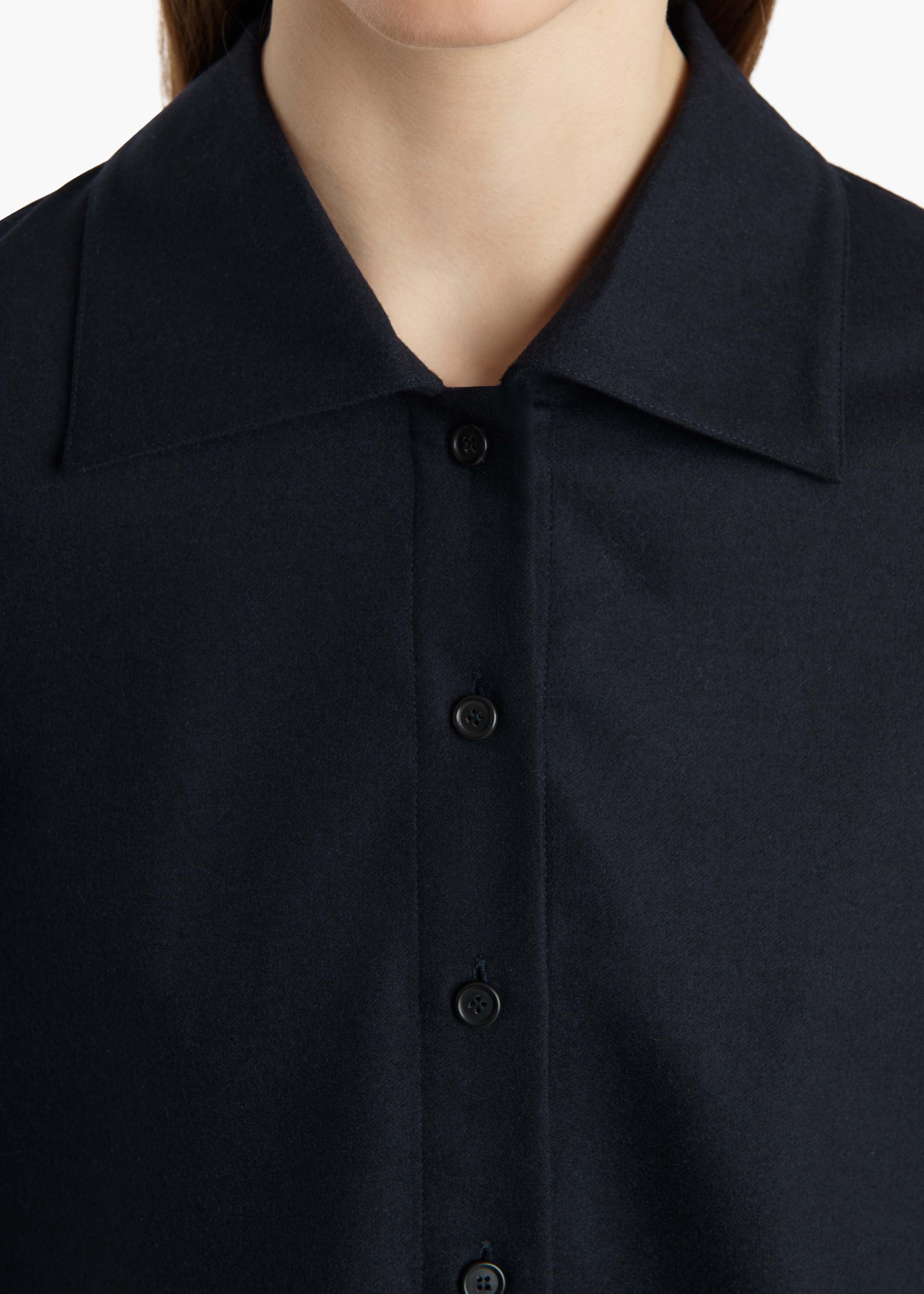 Khaite - Jasen Top in Dark Navy Wool Cashmere - Image 5