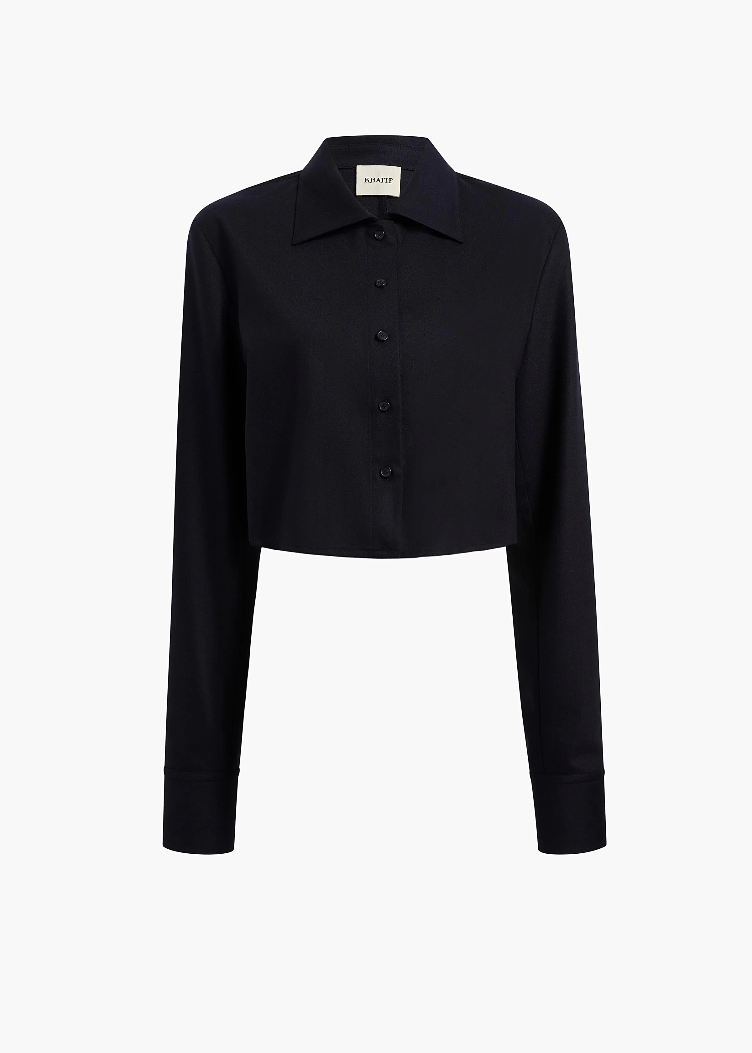 Khaite - Jasen Top in Dark Navy Wool Cashmere - Image 8