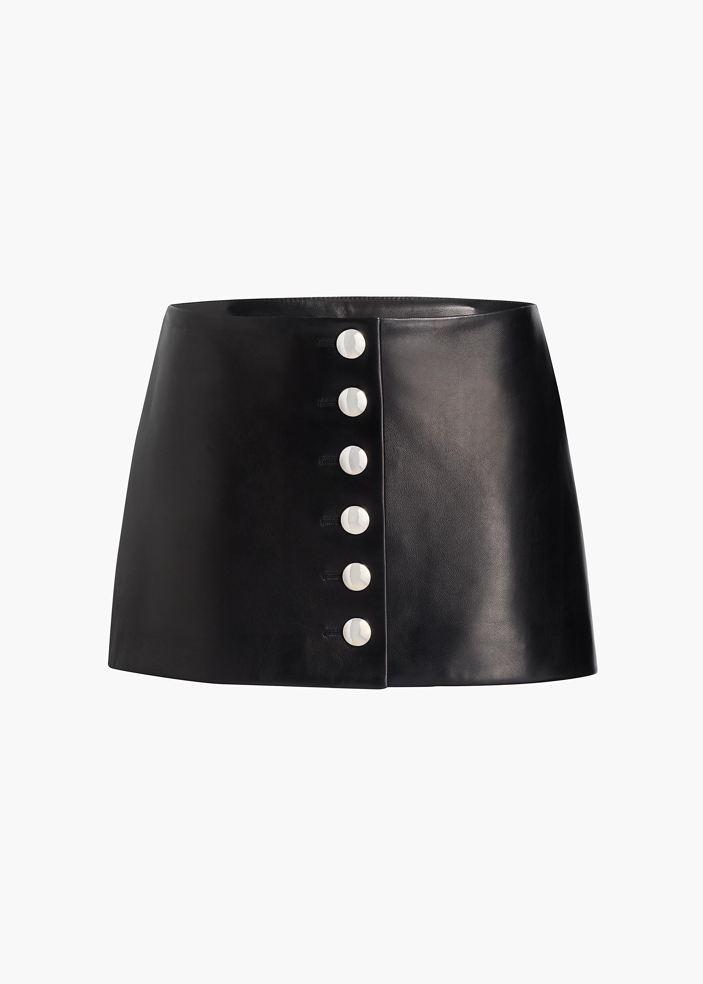 Khaite - Jaxon Skirt in Black Leather - Image 8