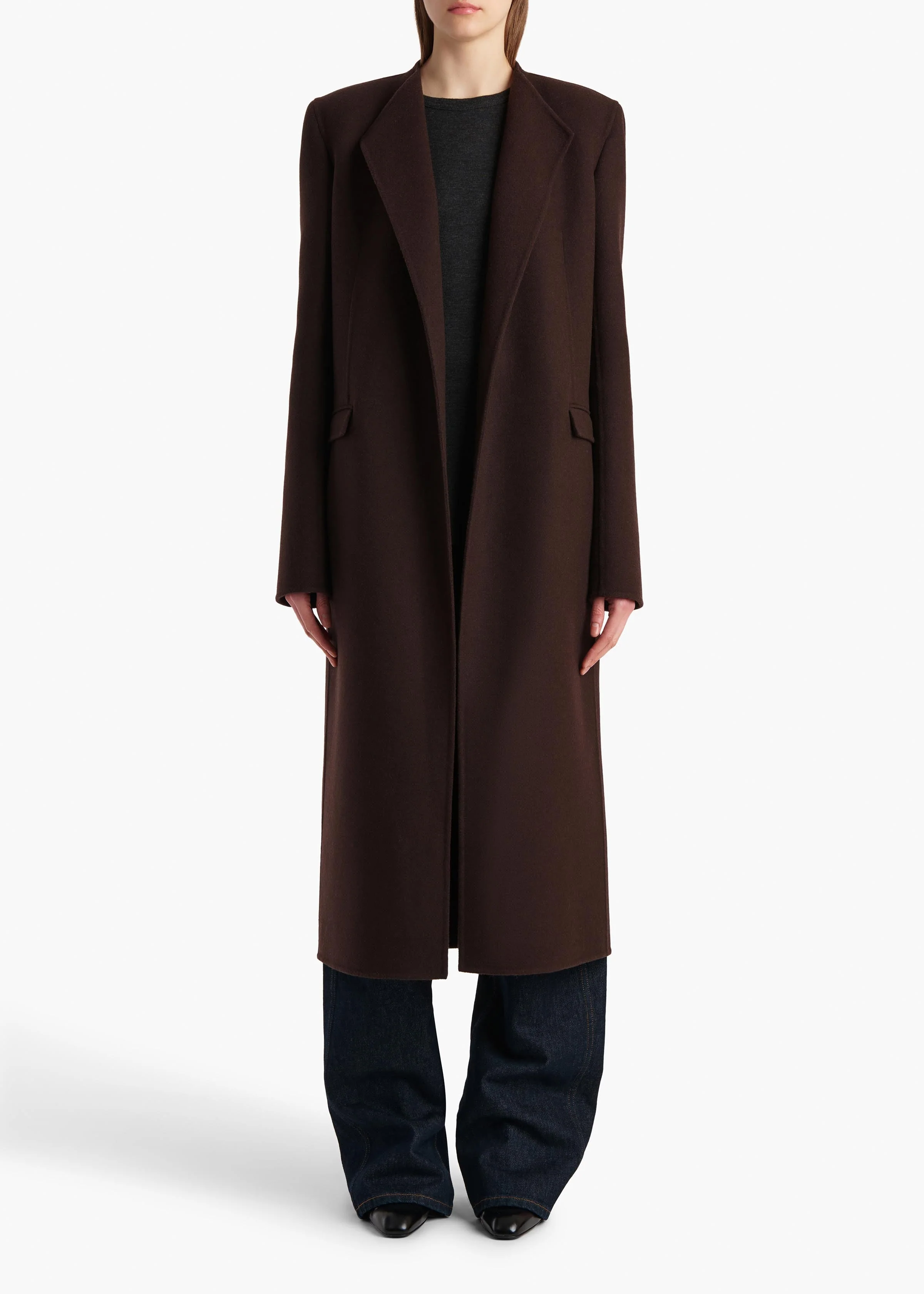 Khaite - Jelson Coat in Dark Brown - Image 10