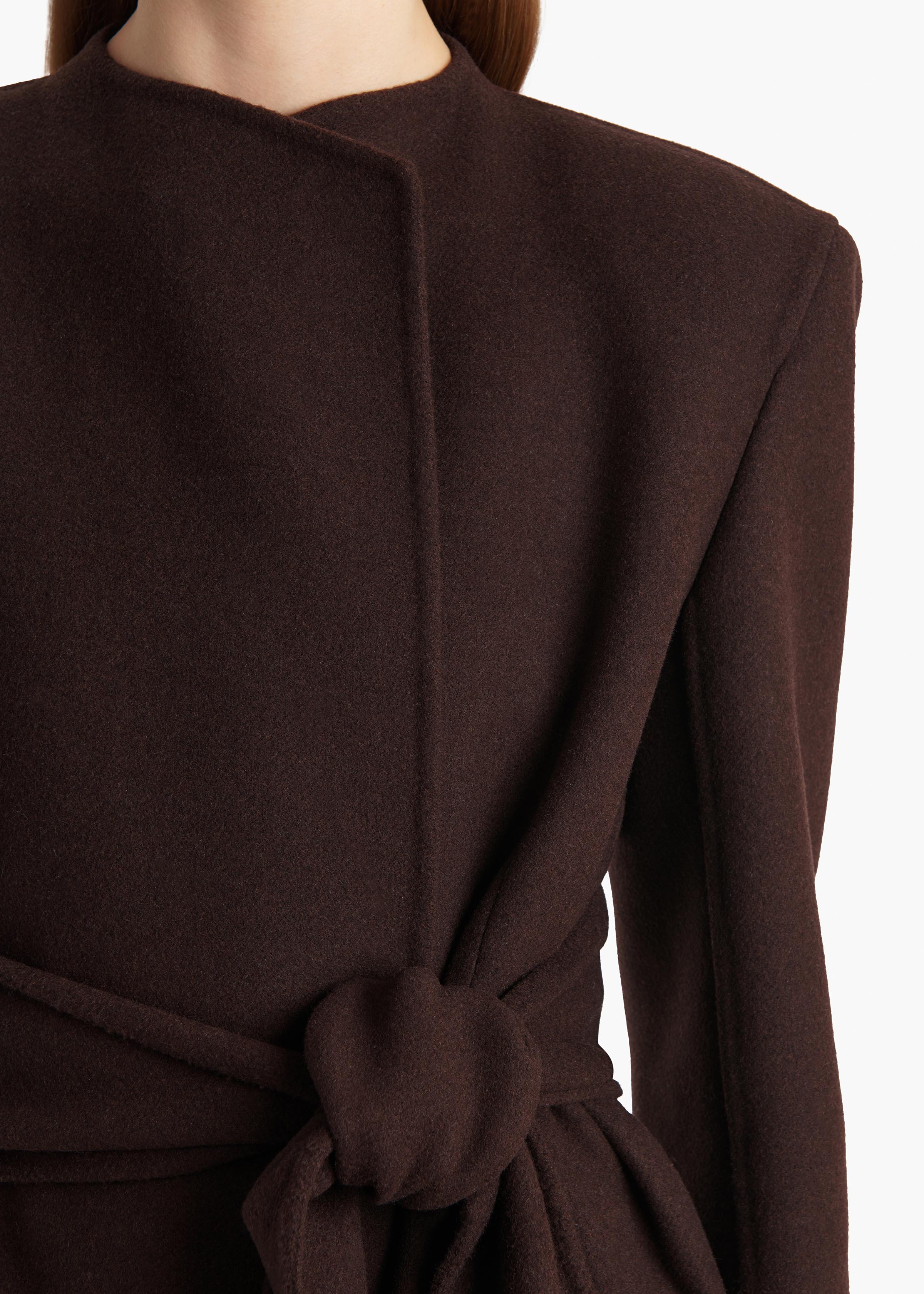 Khaite - Jelson Coat in Dark Brown - Image 12