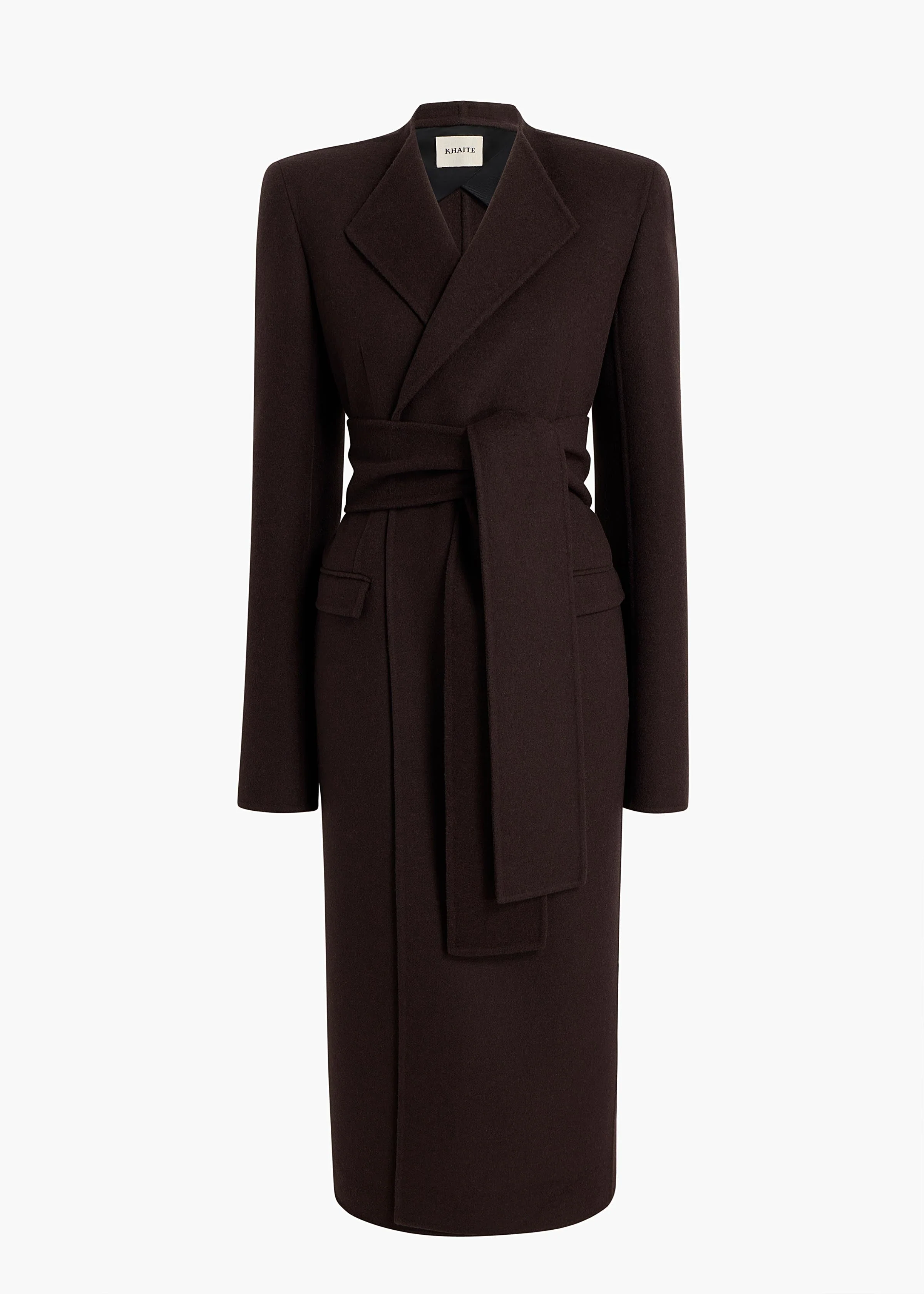 Khaite - Jelson Coat in Dark Brown - Image 8