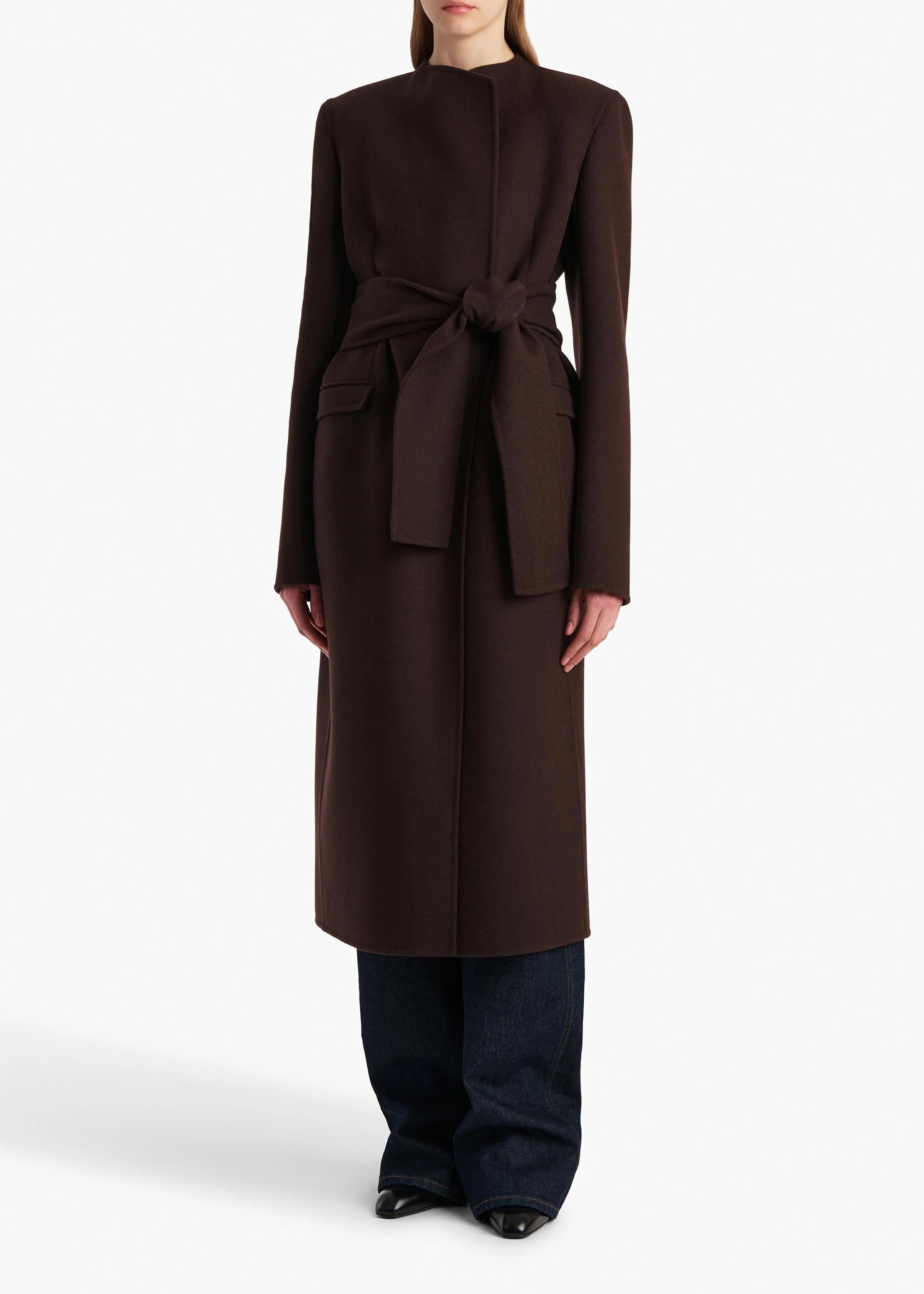 Khaite - Jelson Coat in Dark Brown - Image 9