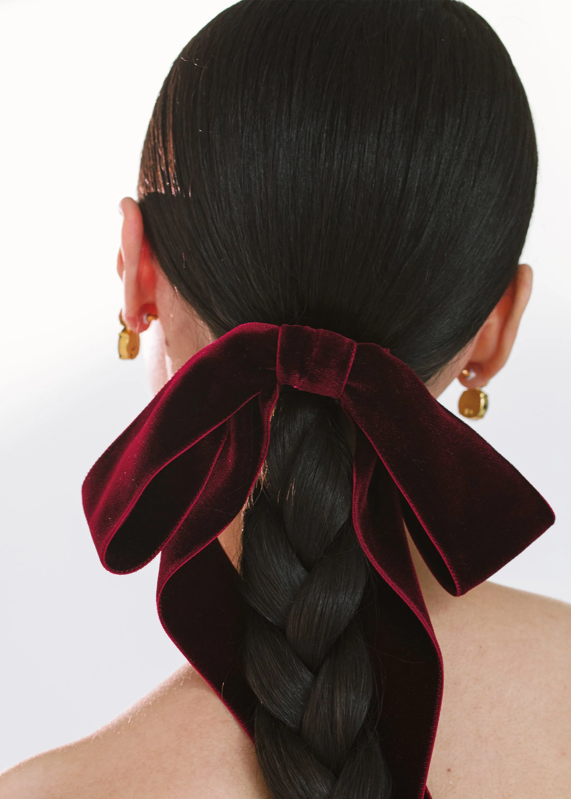 Jennifer Behr - Adley Velvet Bow Barrette - Image 3