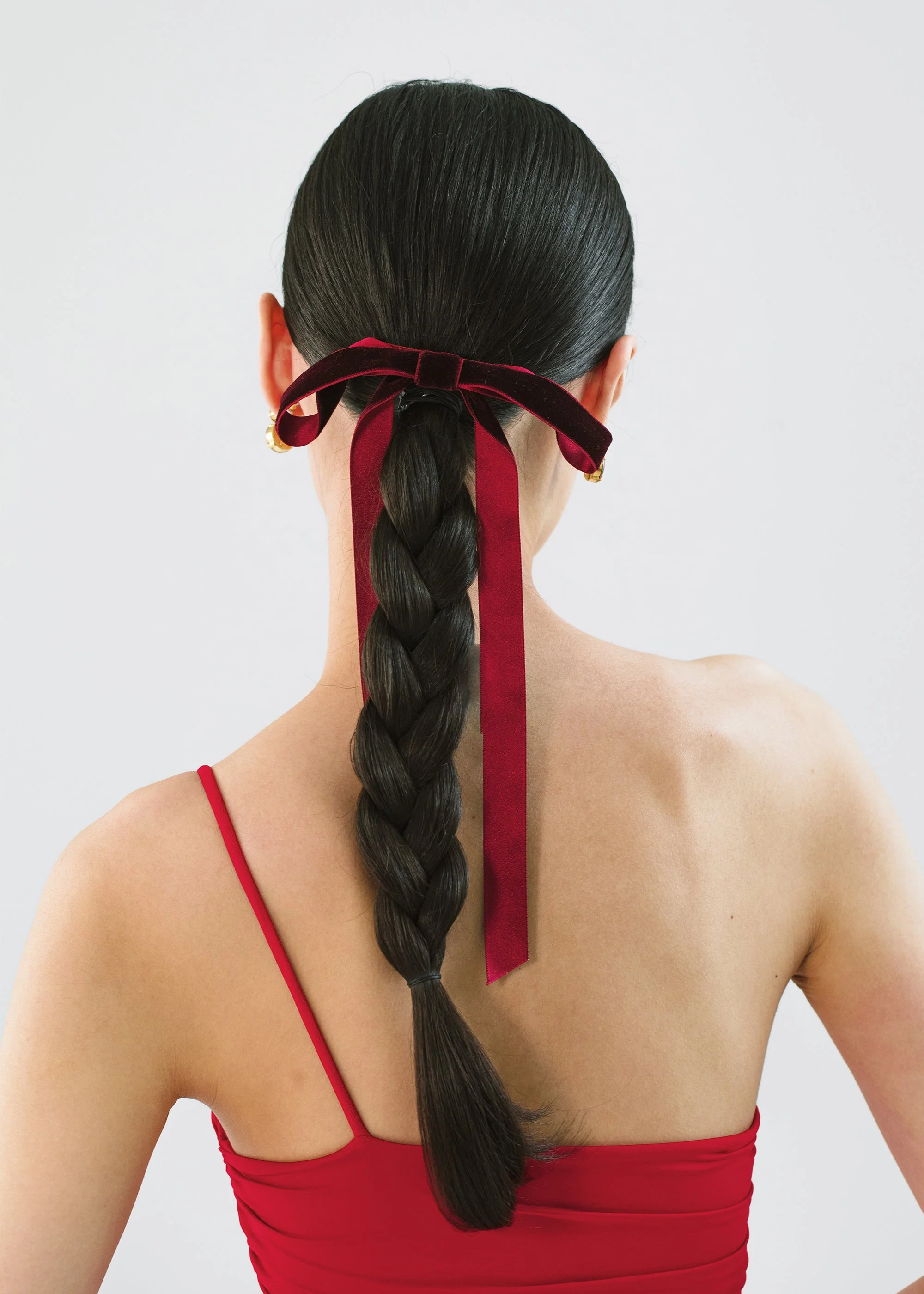 Jennifer Behr - Aida Velvet Bow Barrette - Image 3