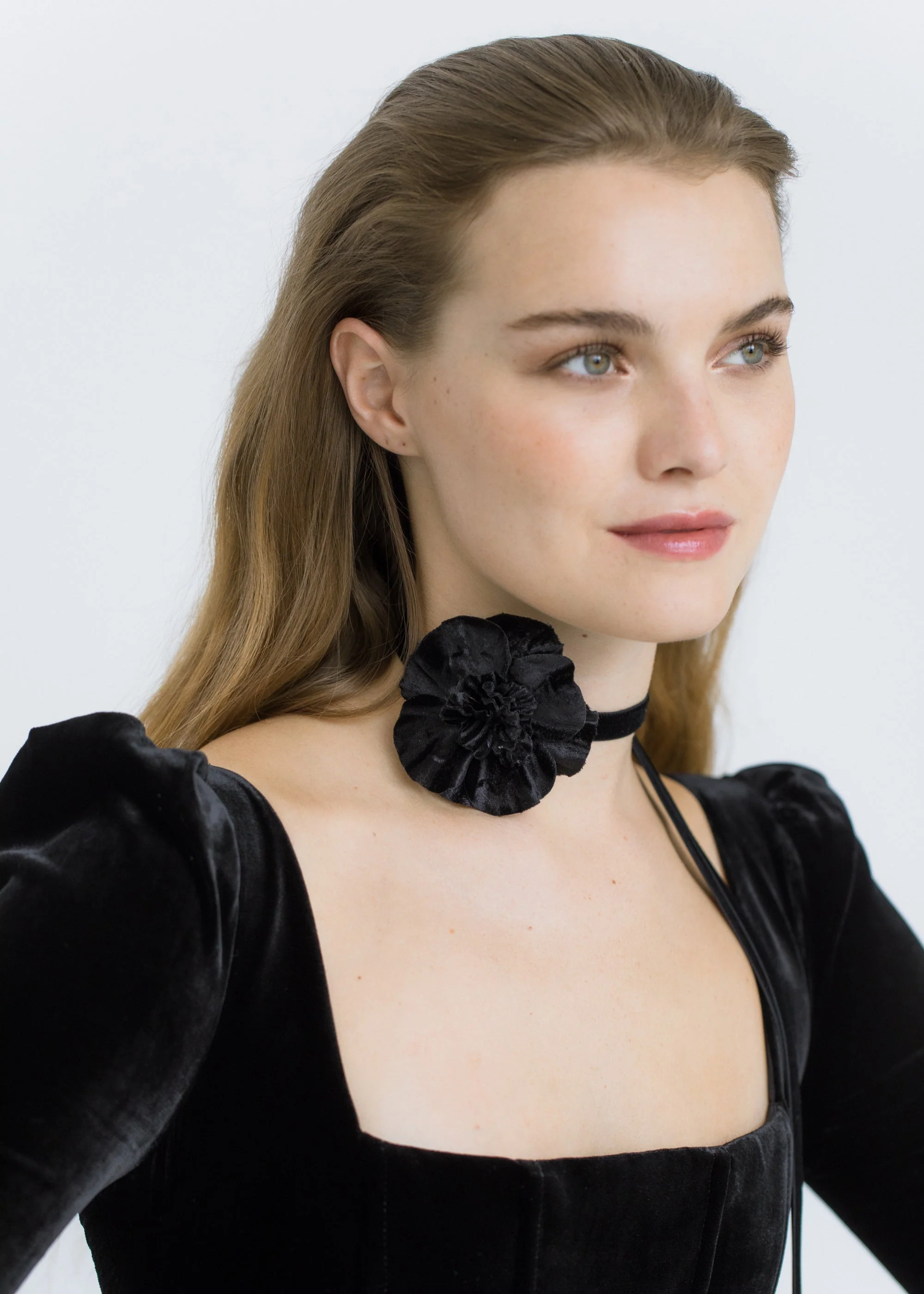 Jennifer Behr - Velvet Posy Ribbon Tie - Image 2