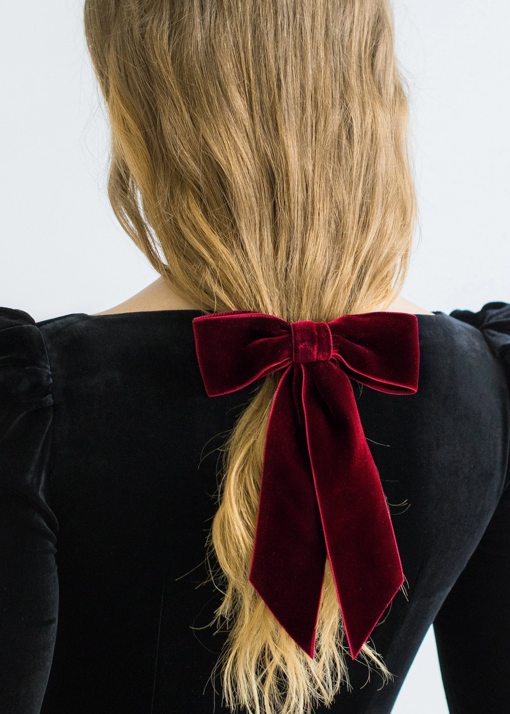 Jennifer Behr - Wide Velvet Bow Barrette - Image 2