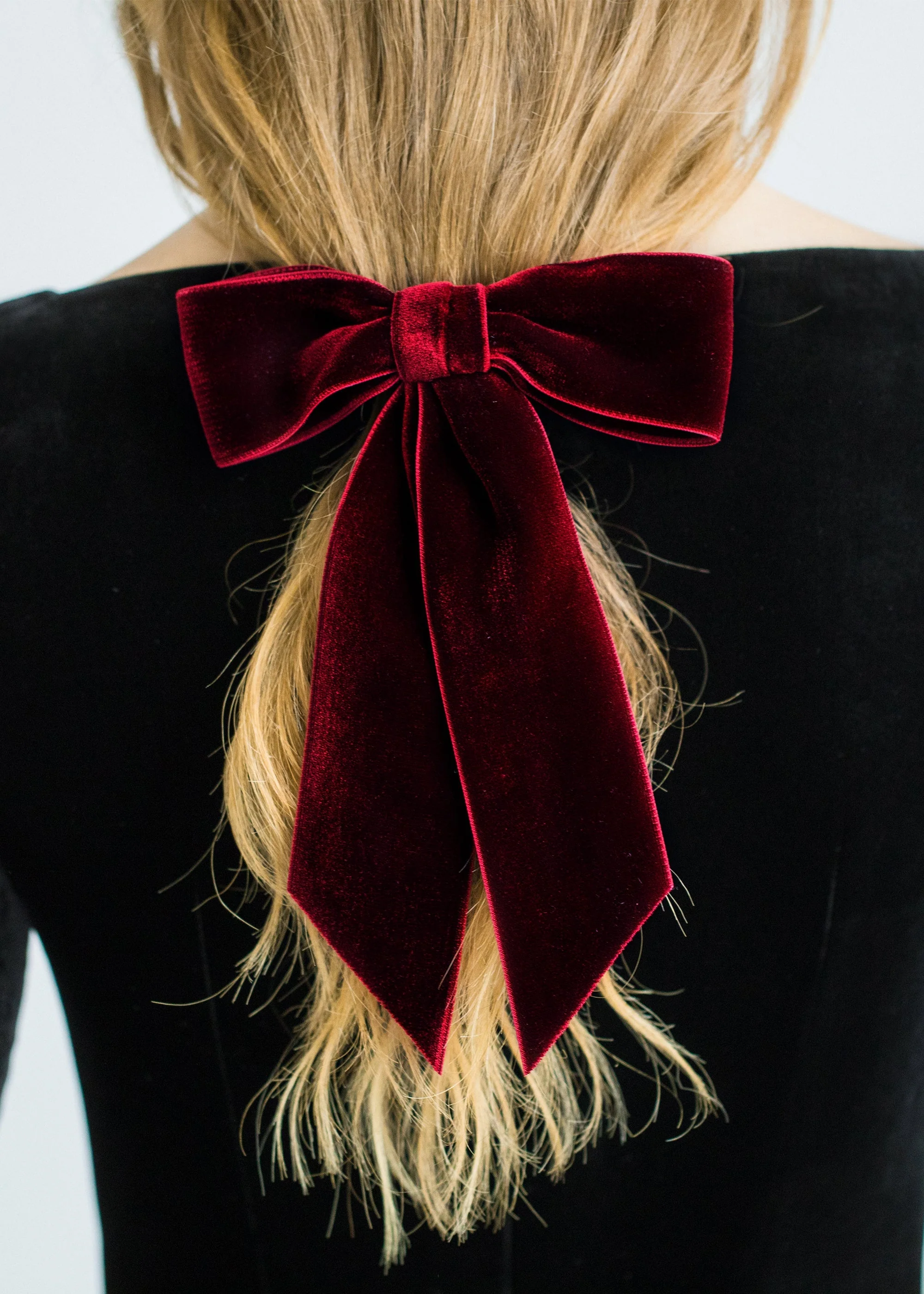 Jennifer Behr - Wide Velvet Bow Barrette - Image 3