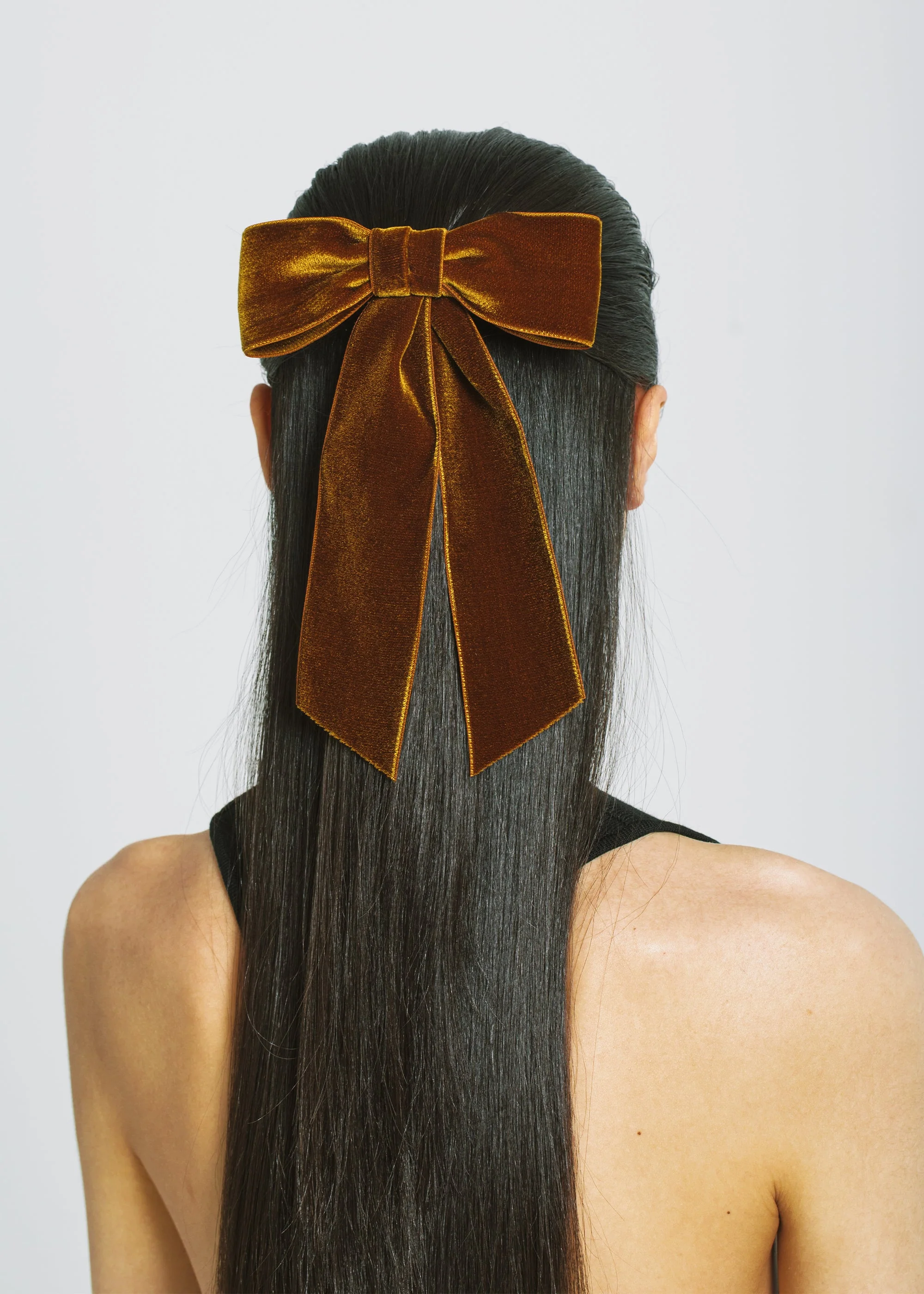 Jennifer Behr - Wide Velvet Bow Barrette - Image 2