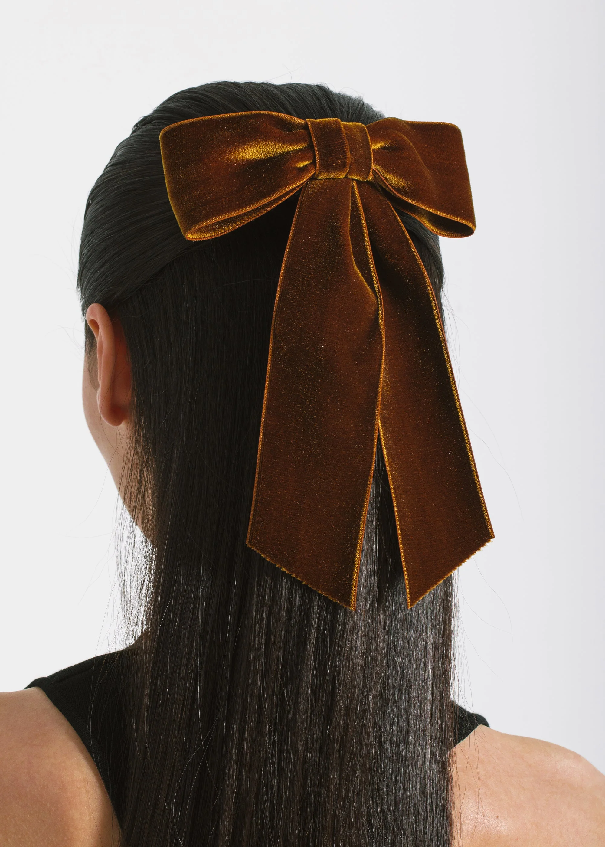 Jennifer Behr - Wide Velvet Bow Barrette - Image 3