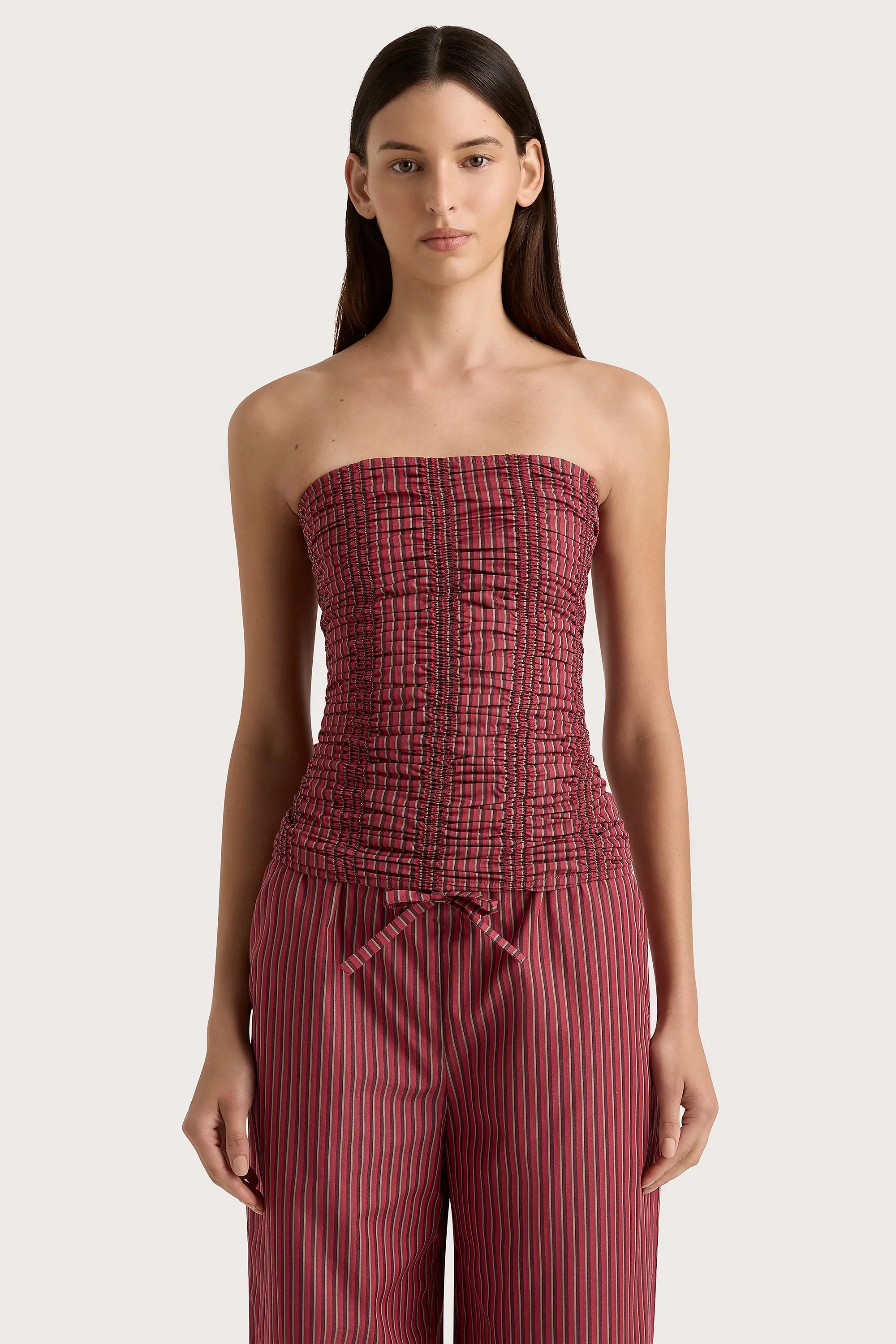 Faithfull - Jilliane Top Wine Stripe - Final Sale - Image 2