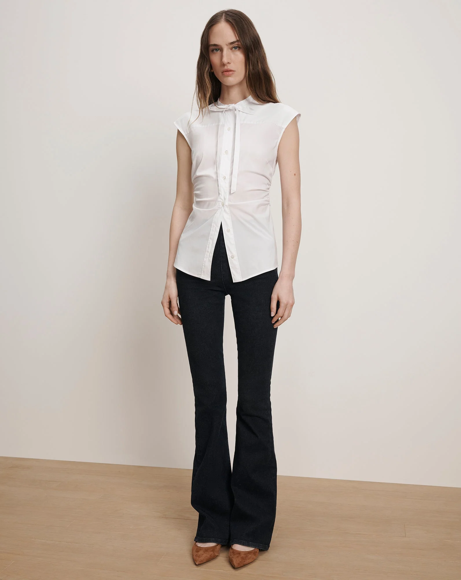 Veronica Beard - Joon Tie - Neck Button - Down Blouse - Image 2