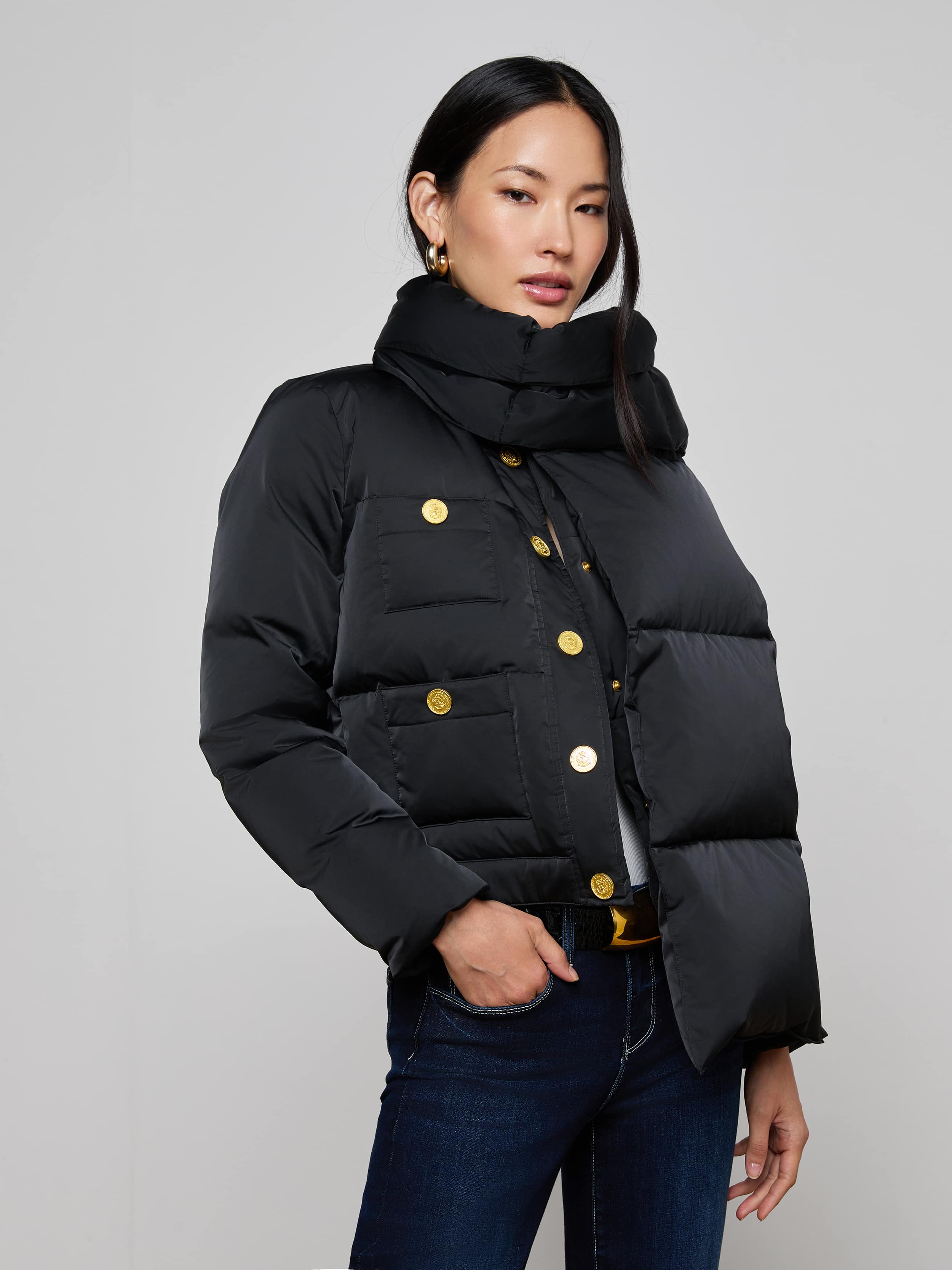 L'AGENCE - Juana Scarf Puffer Jacket - Image 4