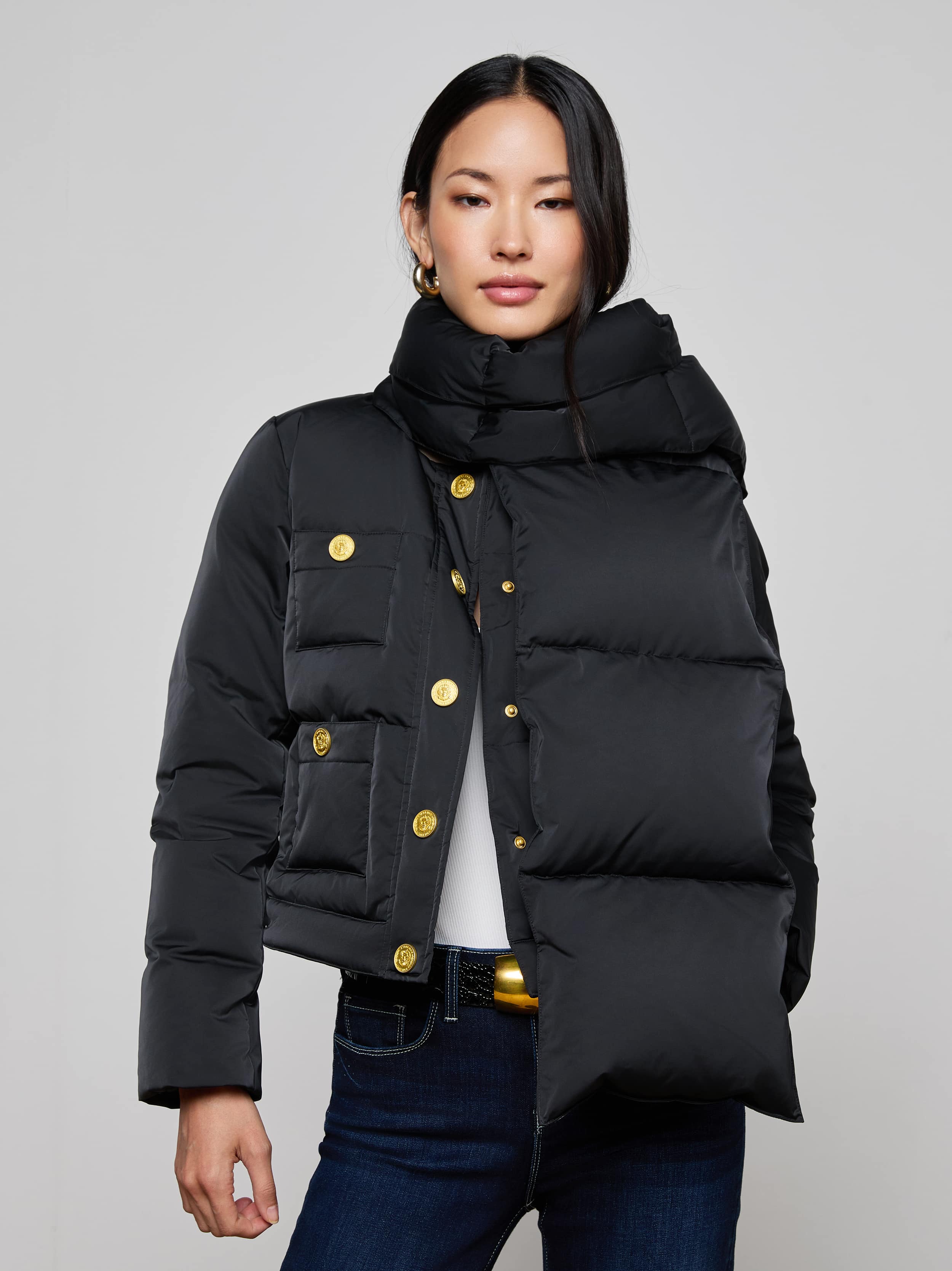 L'AGENCE - Juana Scarf Puffer Jacket - Image 9