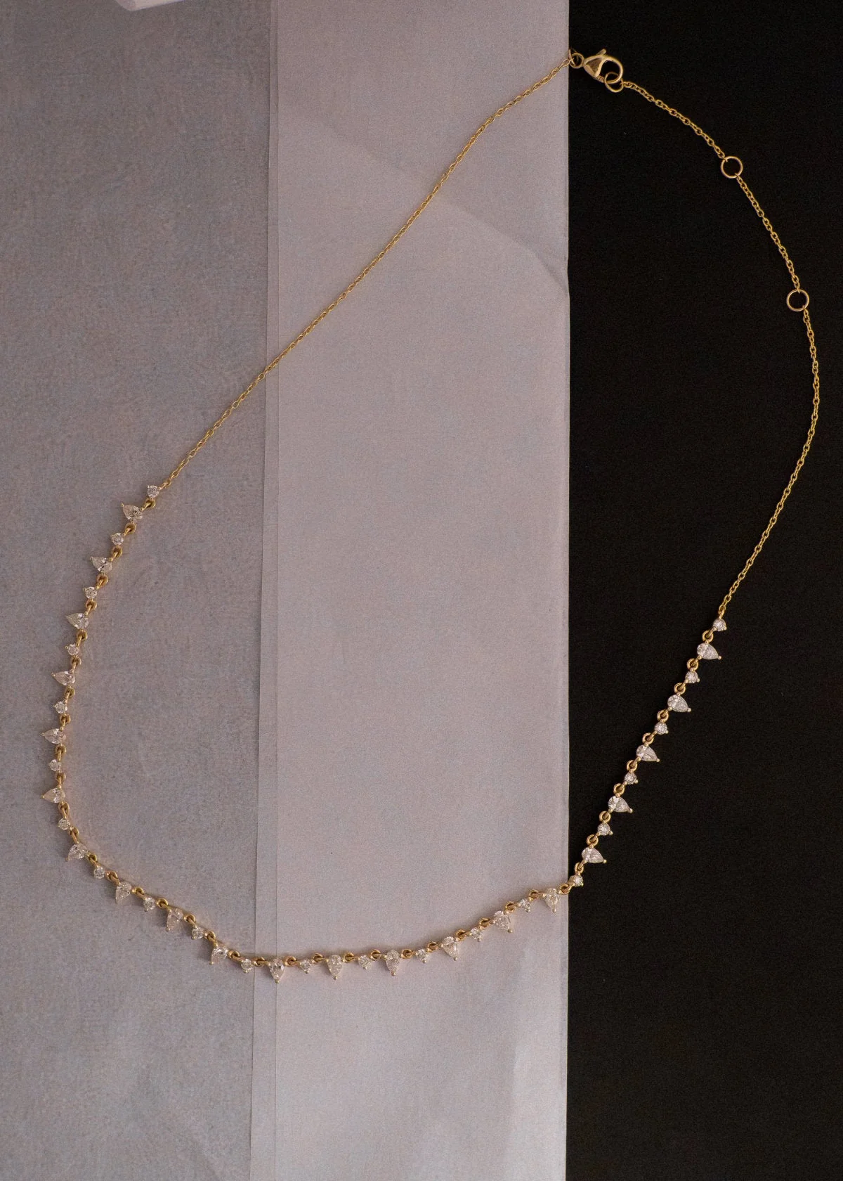 Kinn - Juliette Diamond Row Necklace Yellow Gold - Image 3