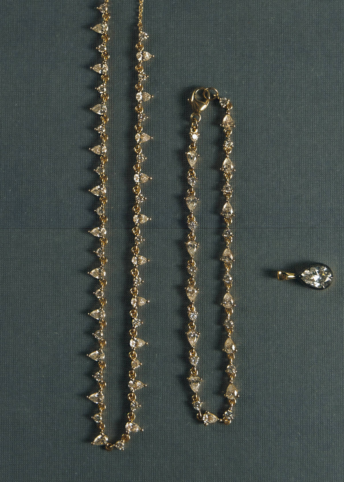 Kinn - Juliette Diamond Row Necklace Yellow Gold - Image 6