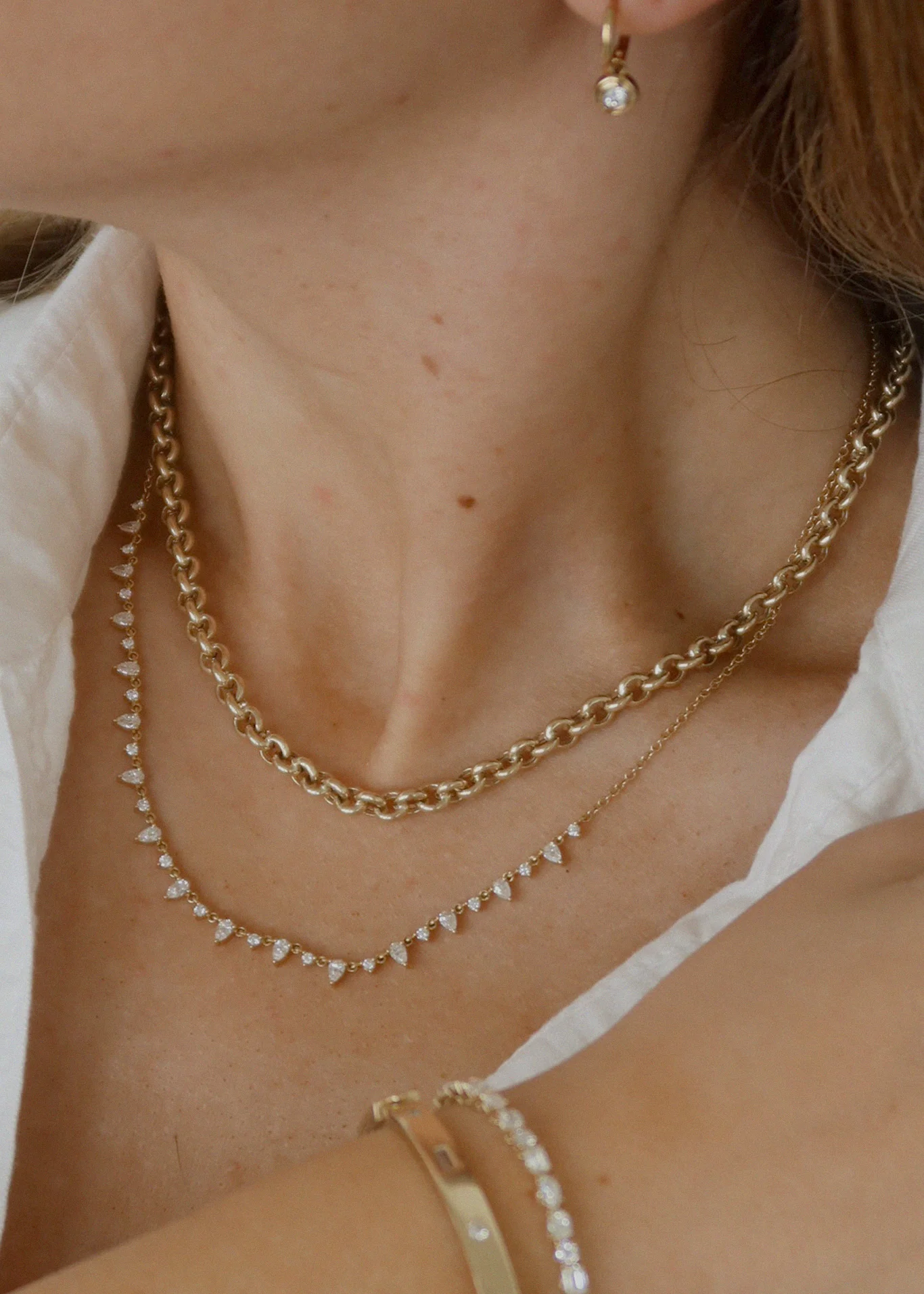 Kinn - Juliette Diamond Row Necklace Yellow Gold - Image 8