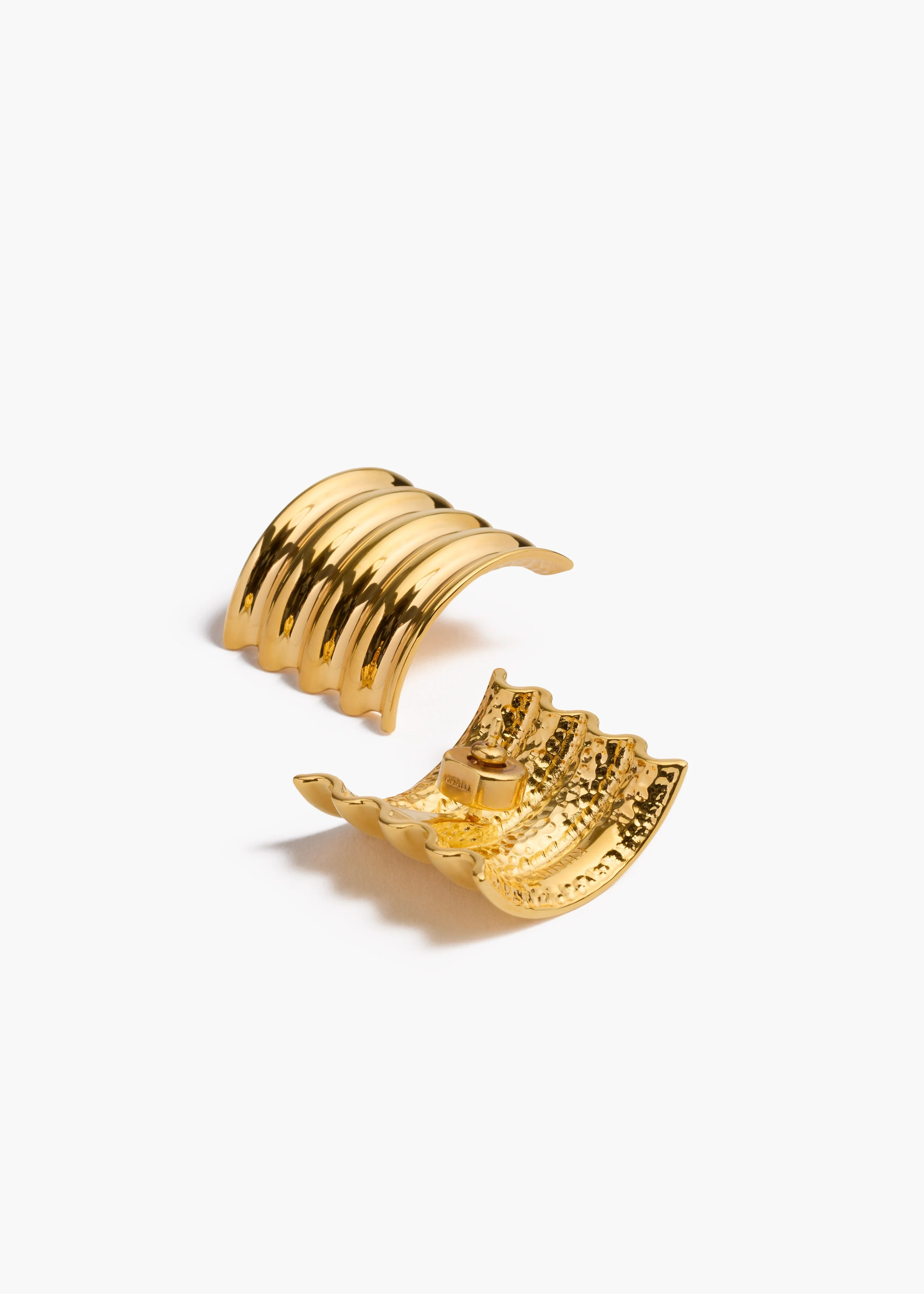 Khaite - Small Julius Panel Earrings in Gold - Image 6