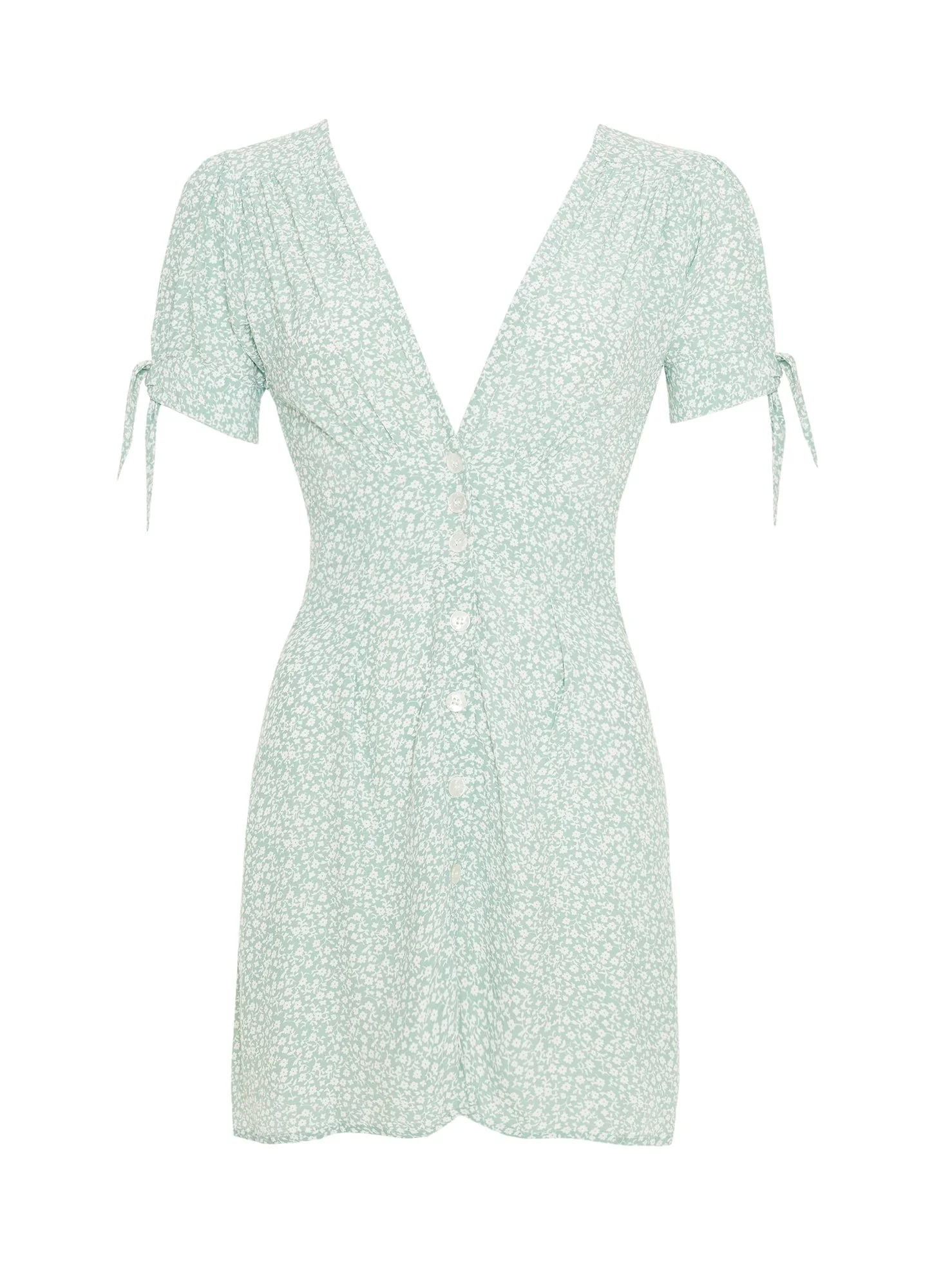 Faithfull - Kaia Floral Seafoam Marianne Mini Dress - Final Sale - Image 6