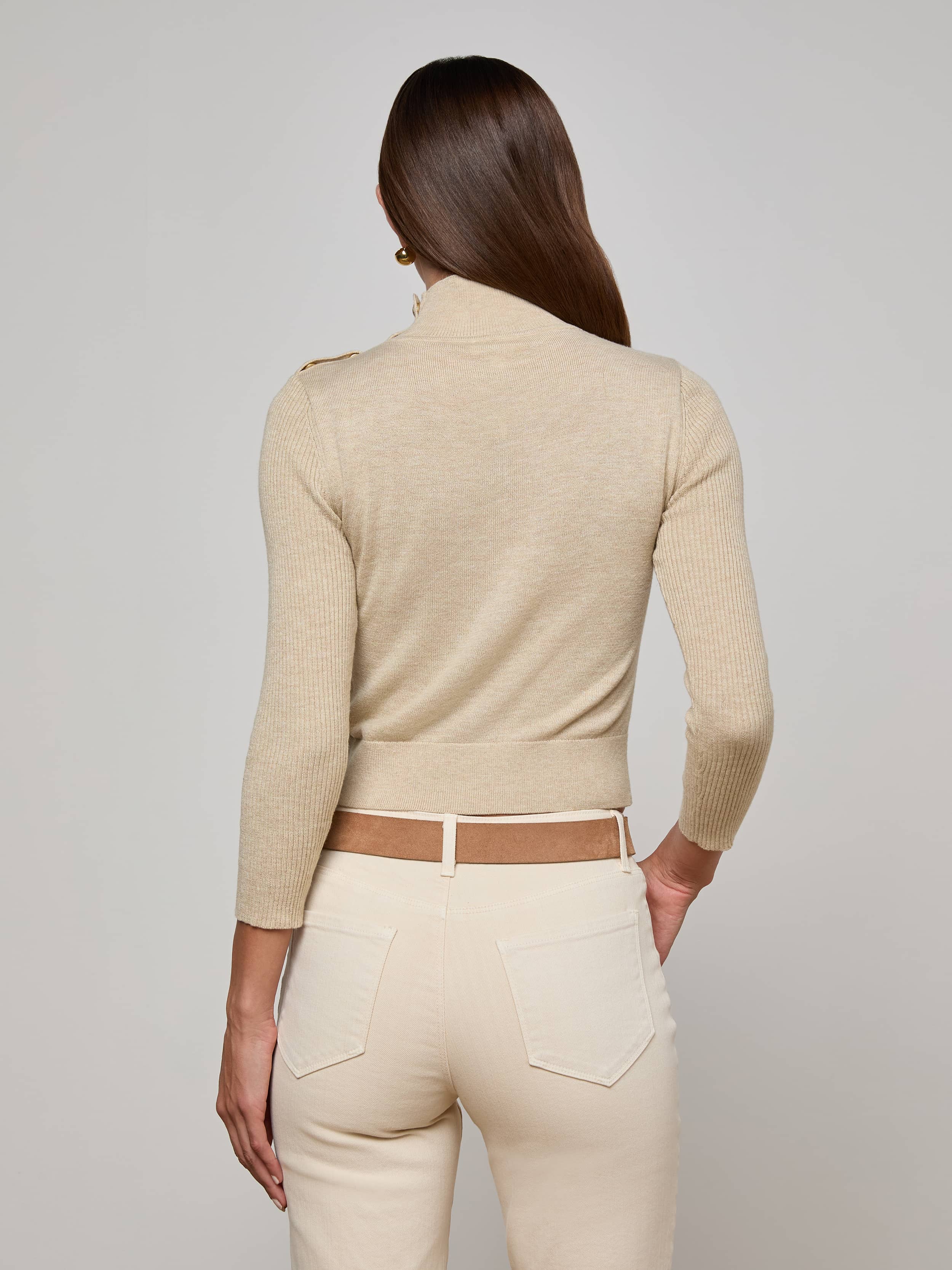 L'AGENCE - Kamdyn Cropped Sweater - Image 10
