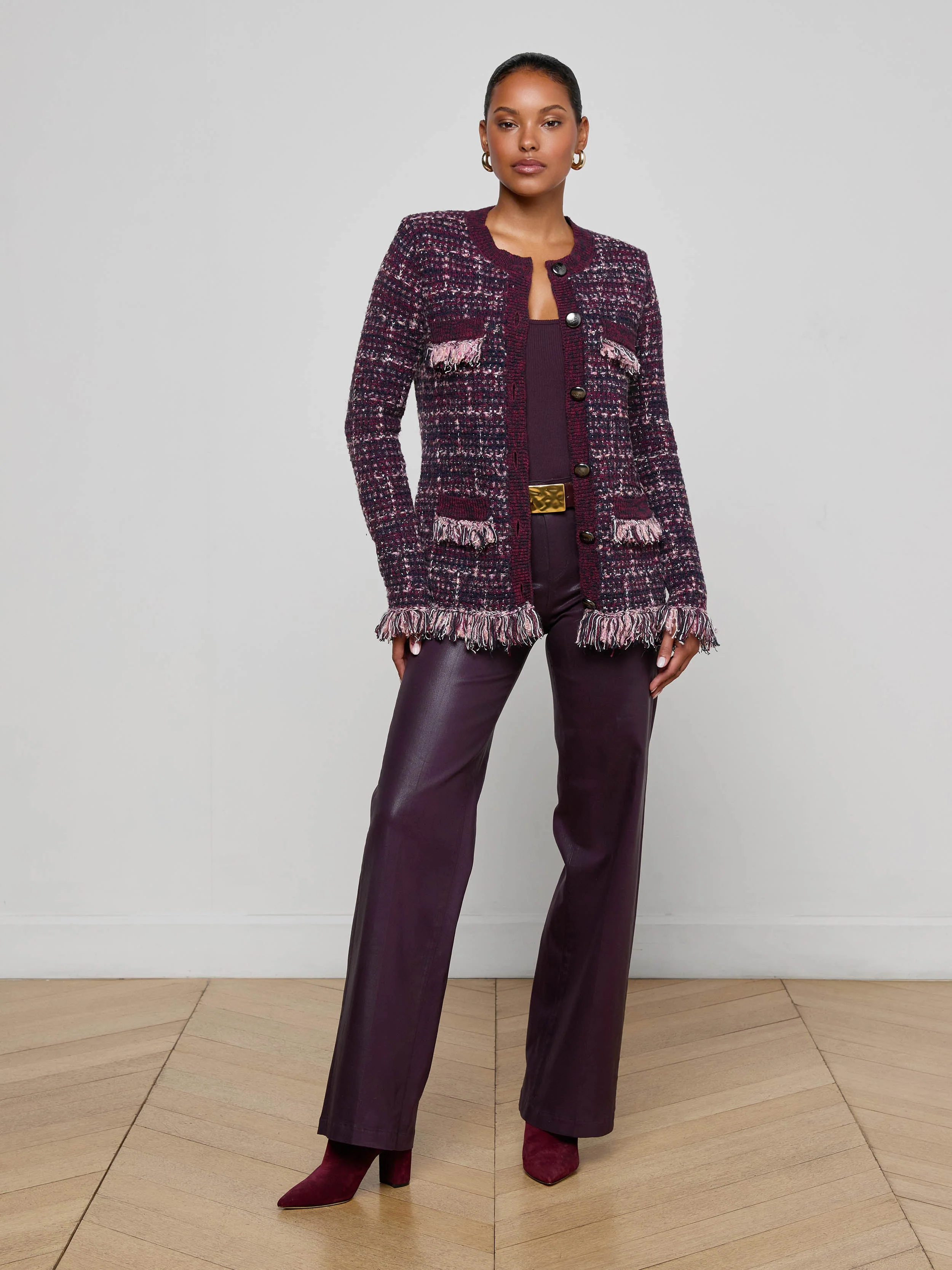 L'AGENCE - Kastoria Fringe Cardigan - Image 3