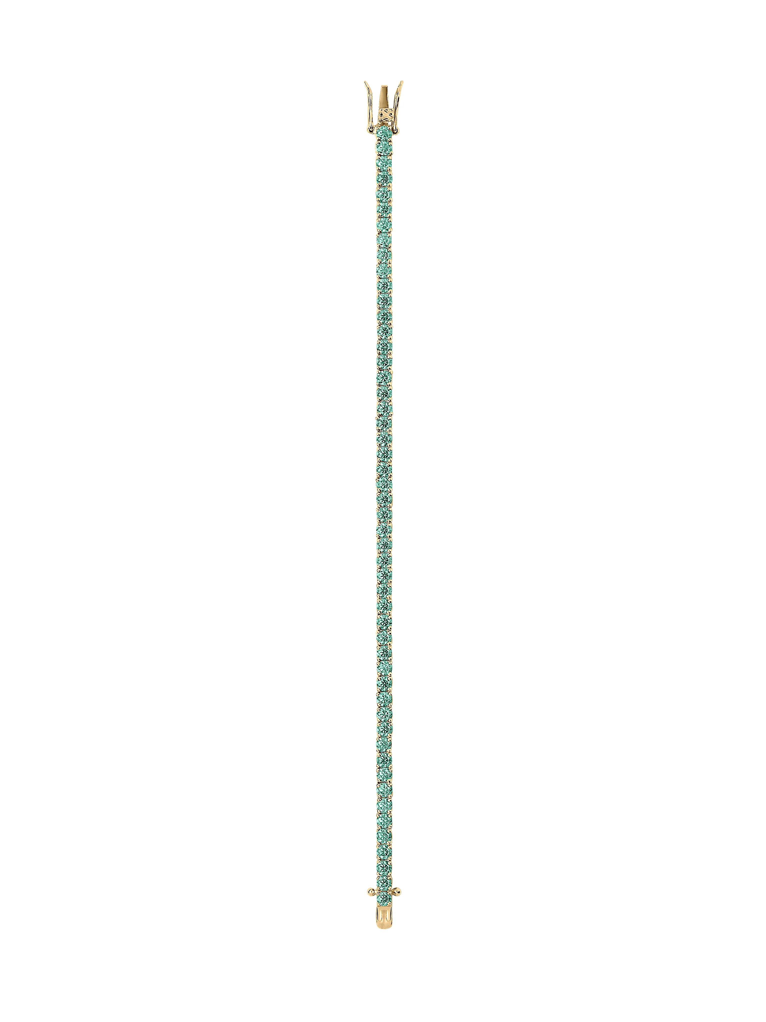 Dorsey - KATE RIVIÈRE BRACELET IN 3MM VIRIDIAN GREEN MOISSANITE