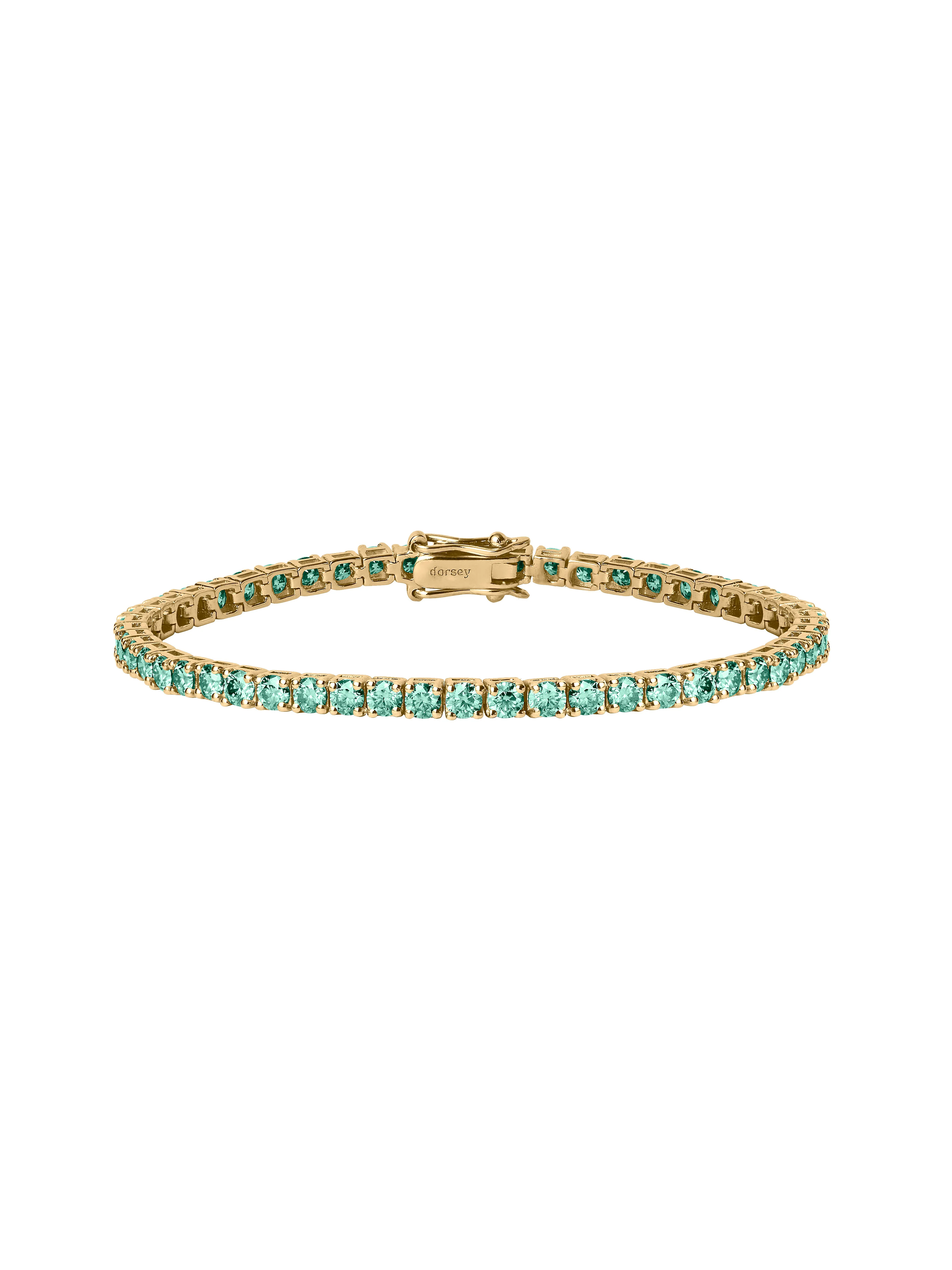 Dorsey - KATE RIVIÈRE BRACELET IN 3MM VIRIDIAN GREEN MOISSANITE - Image 2