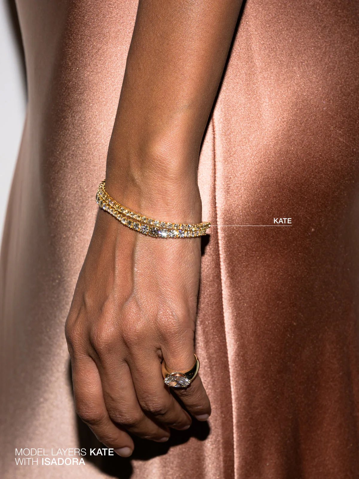 Dorsey - KATE RIVIÈRE BRACELET IN 3MM HONEY MOISSANITE - Image 3