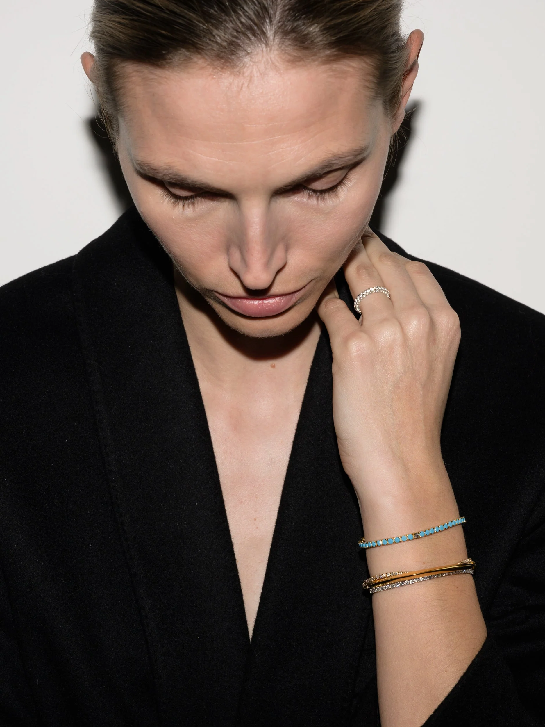 Dorsey - KATE RIVIÈRE BRACELET IN 3MM NANO TURQUOISE AND LAB DIAMOND - Image 3