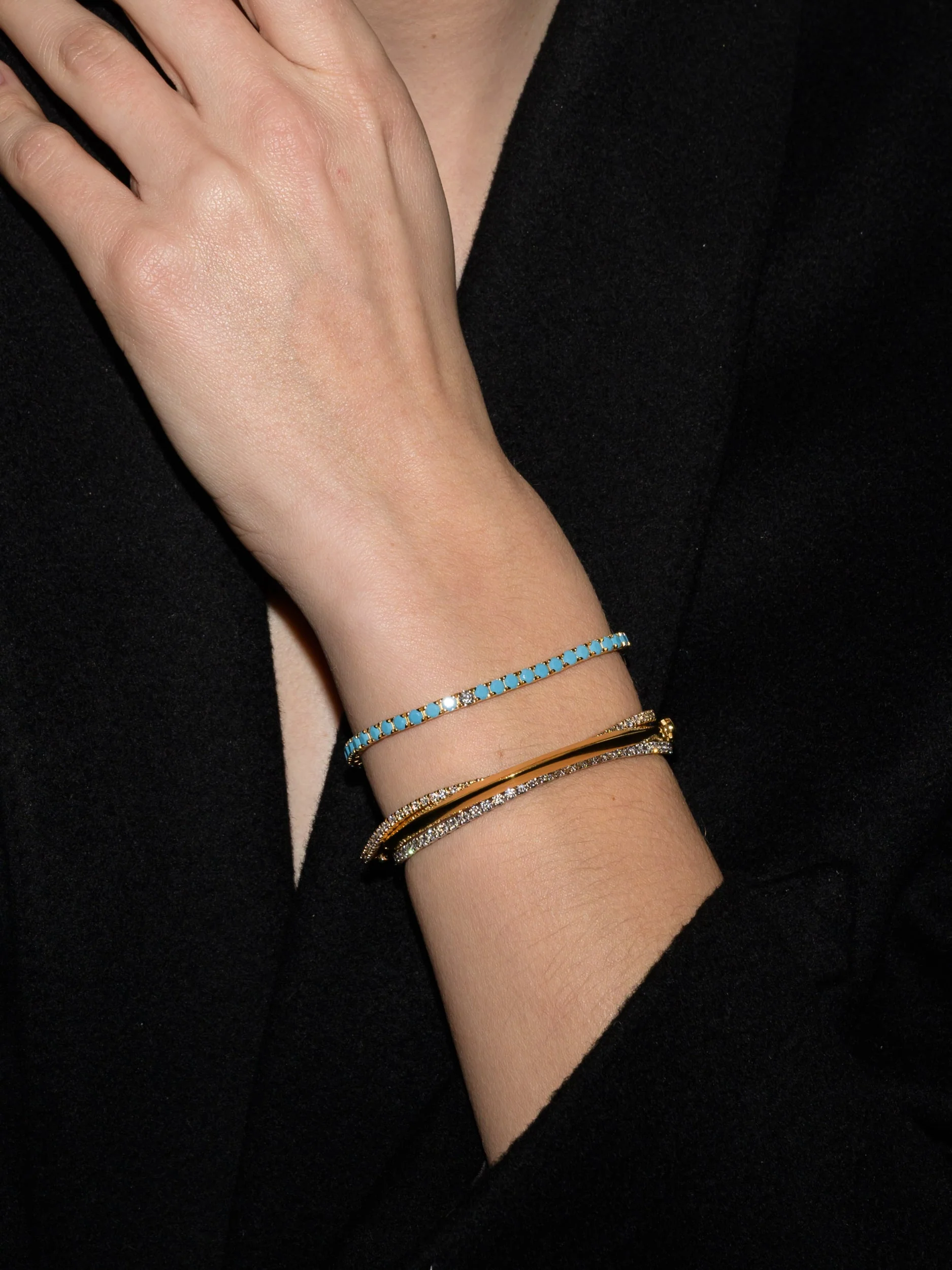 Dorsey - KATE RIVIÈRE BRACELET IN 3MM NANO TURQUOISE AND LAB DIAMOND - Image 4
